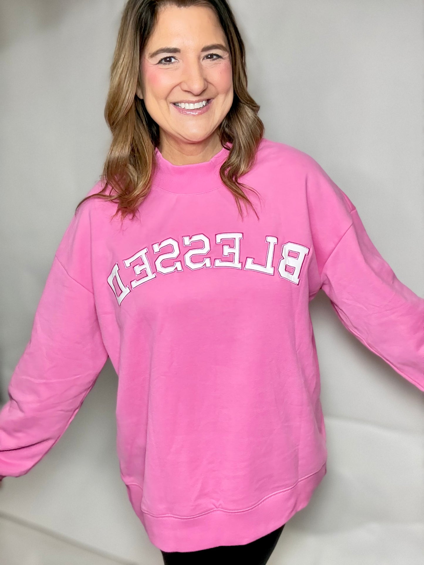 The Hot Pink Blessed Sweatshirt