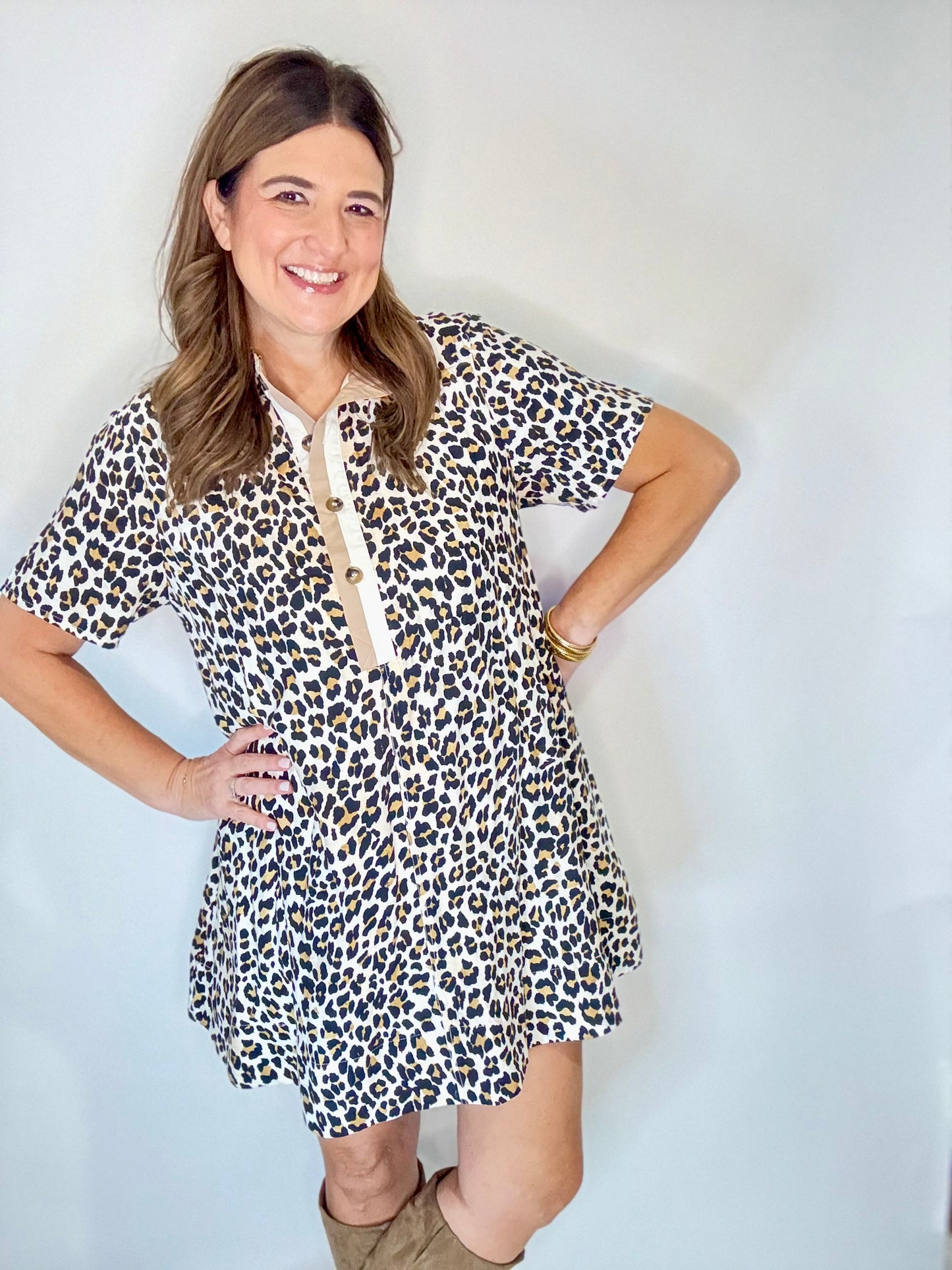 The Landry Leopard Mini Dress