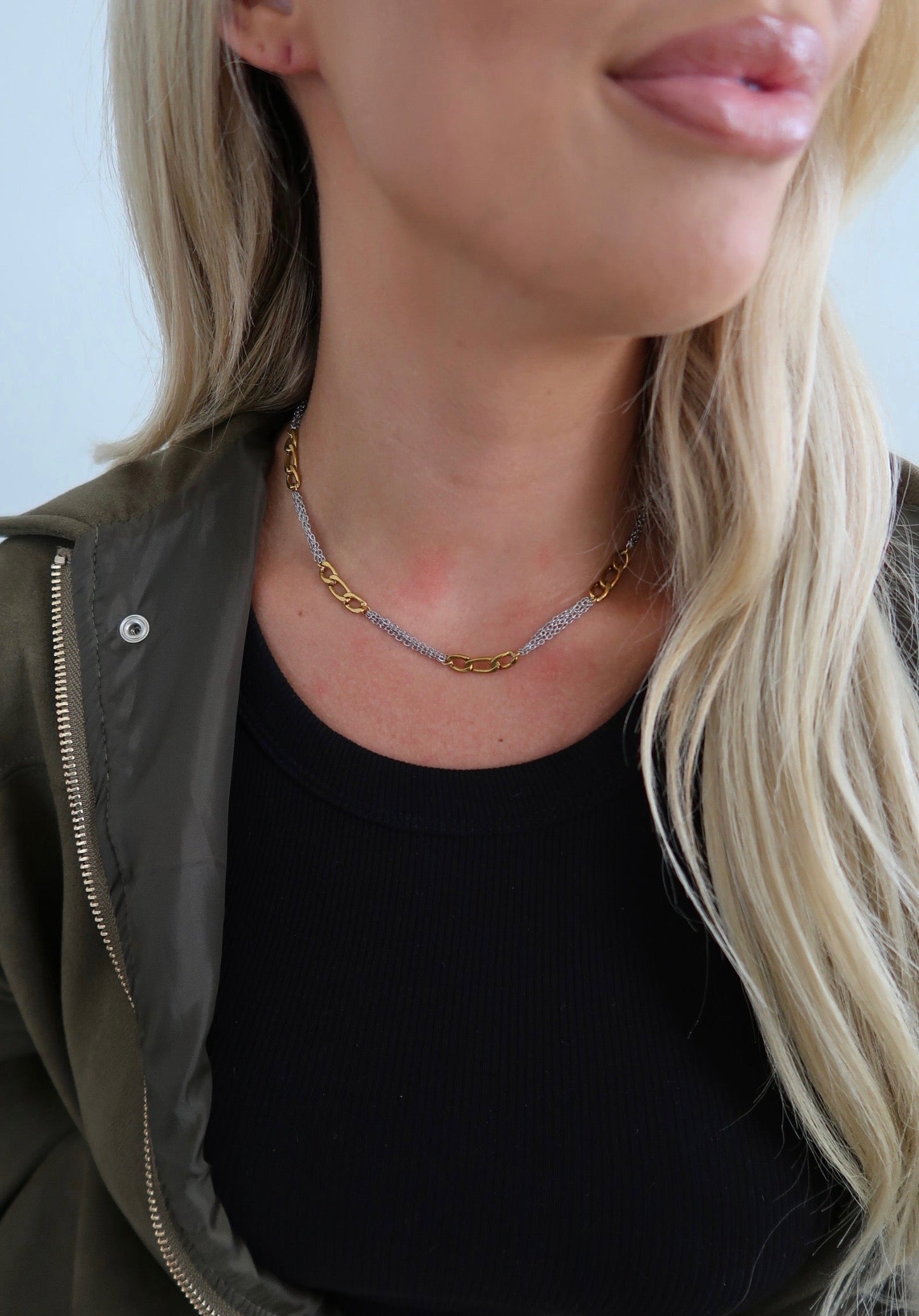 TWO TONED GRACE NECKLACE - Triple Charm Boutique