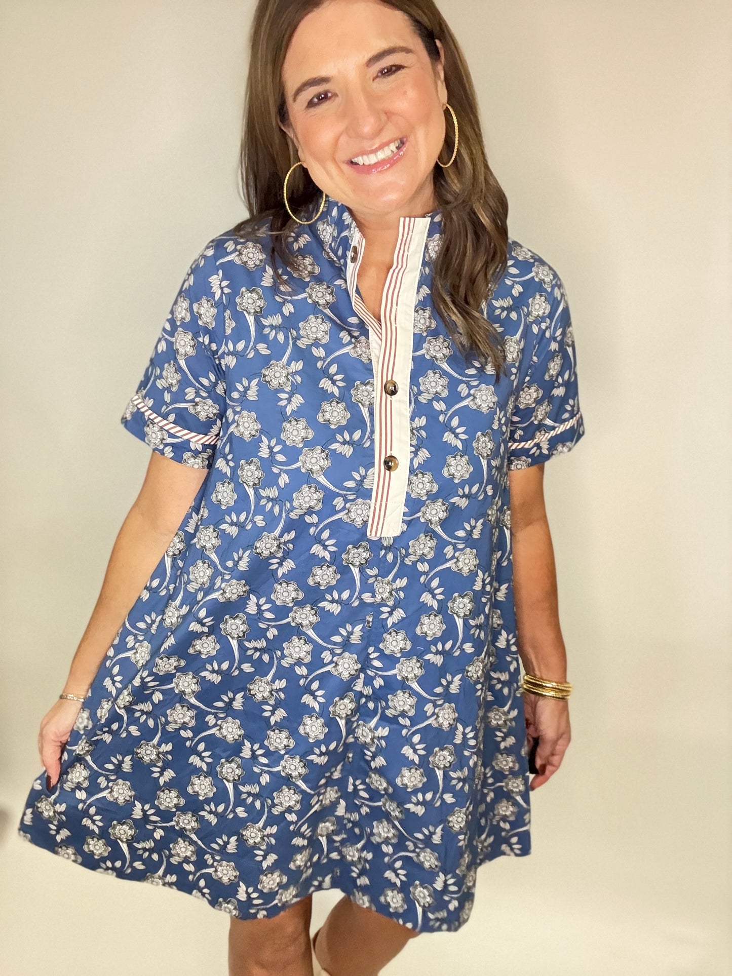 The Blue Bird Floral Mini Dress