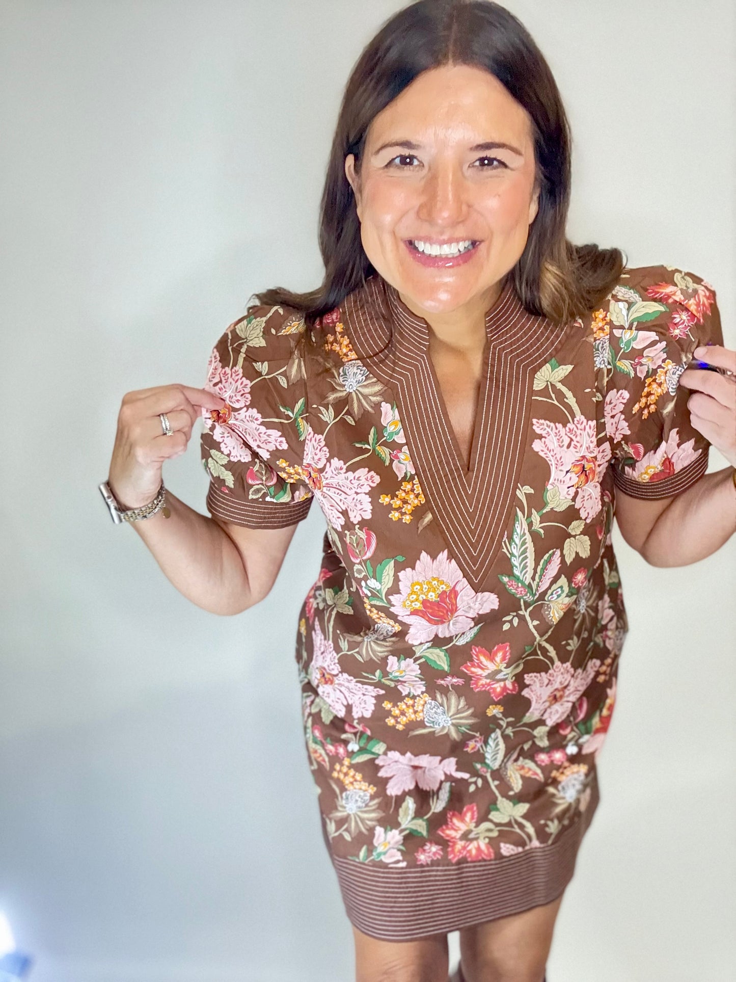 The Autumn Bloom Shift Dress - Triple Charm Boutique