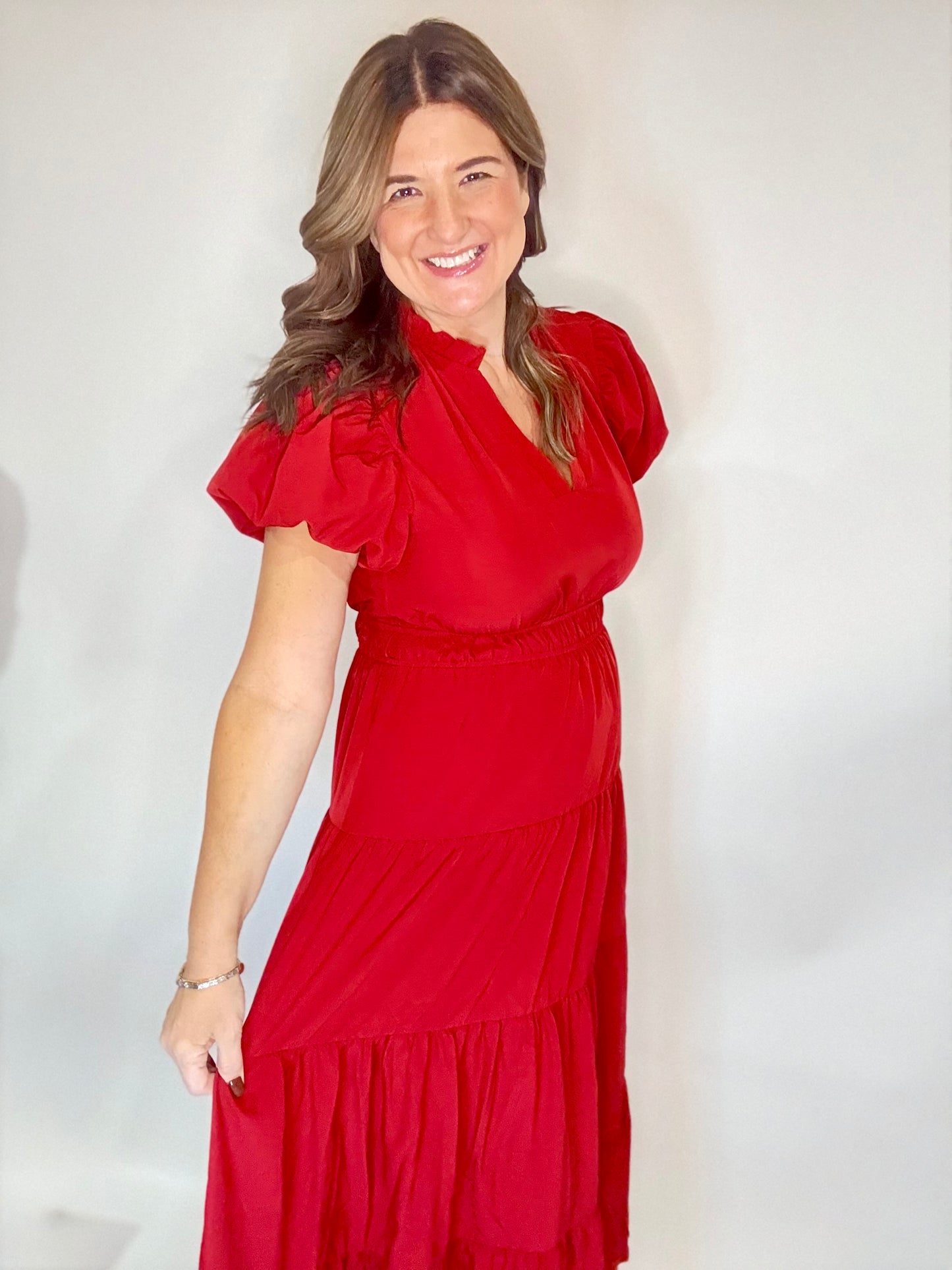 The Holiday Red Maxi Dress