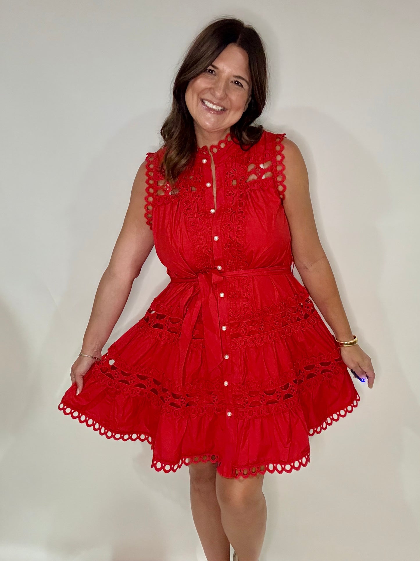 The Robin Red Lace Dress - Triple Charm Boutique