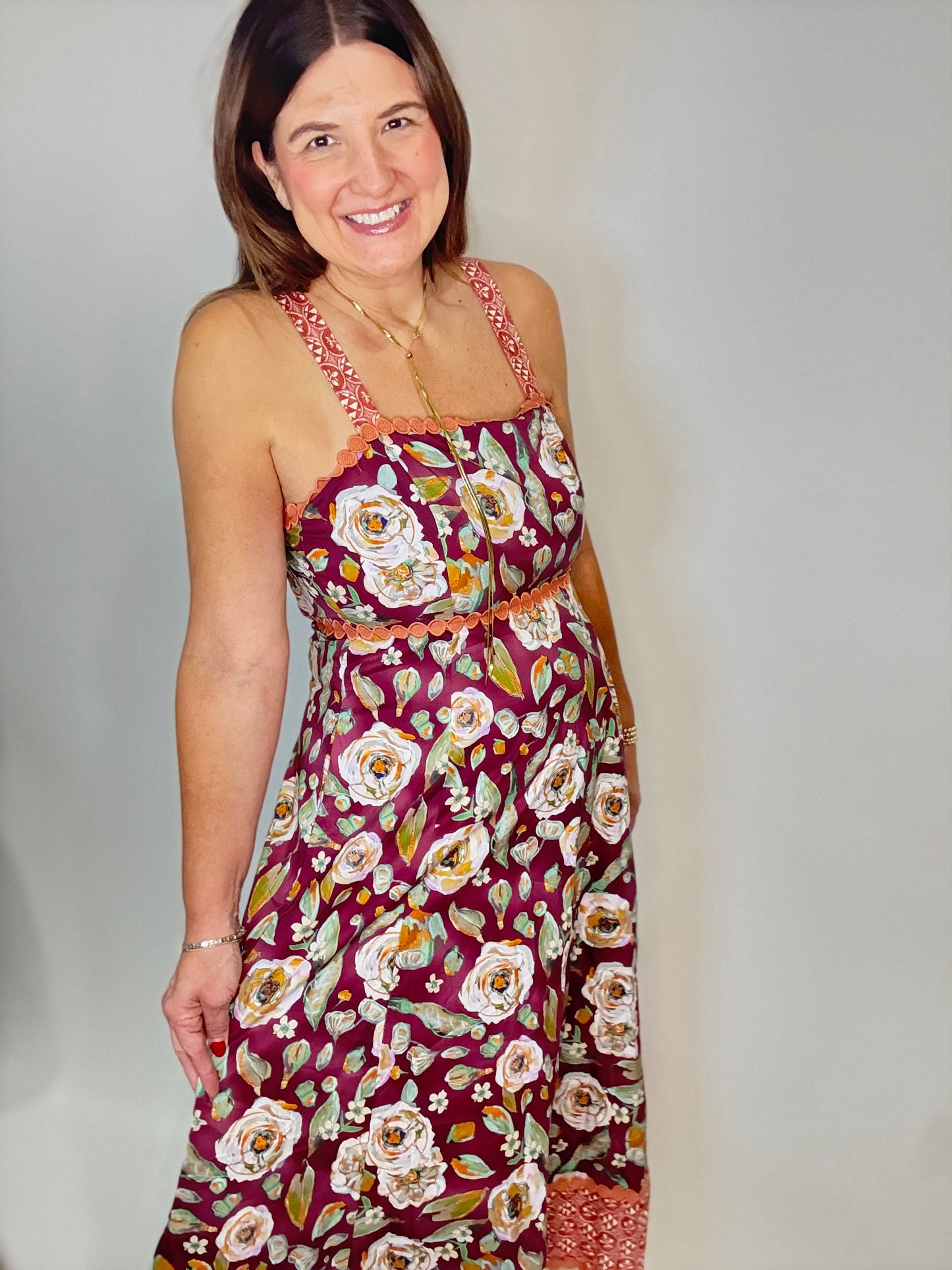 The Funky Fall Midi Dress - Triple Charm Boutique