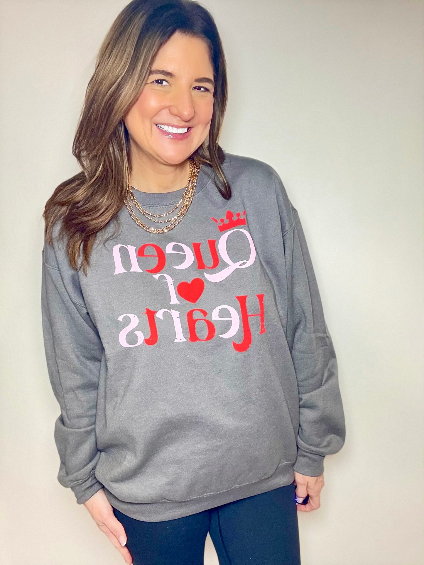 The Queen of Hearts Sweatshirt - Triple Charm Boutique
