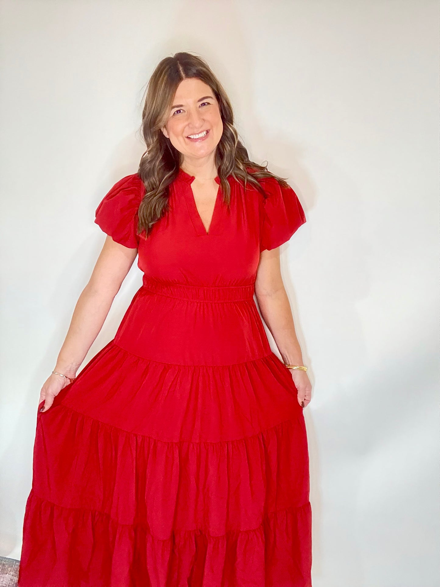 The Holiday Red Maxi Dress