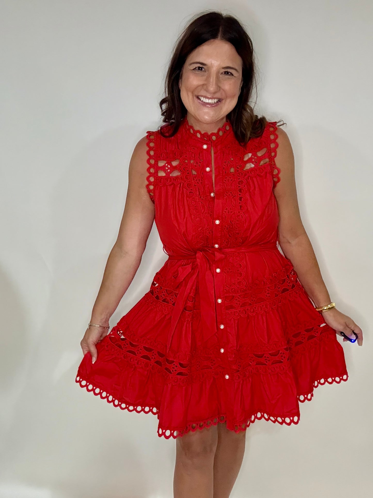 The Robin Red Lace Dress - Triple Charm Boutique