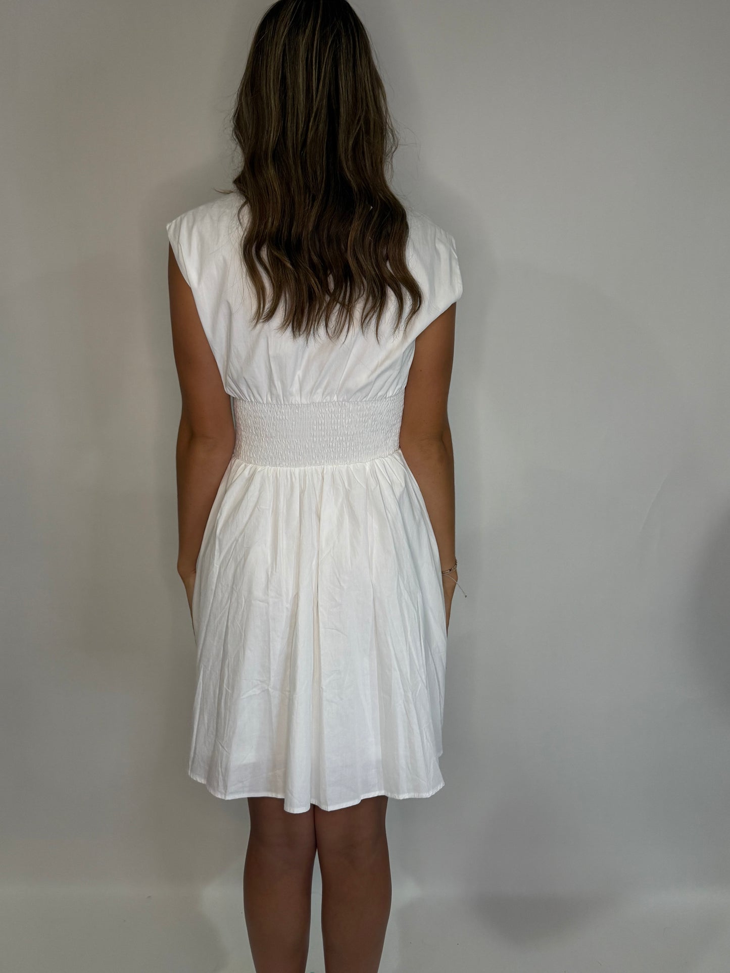 The Zip Mini Dress in White - Triple Charm Boutique