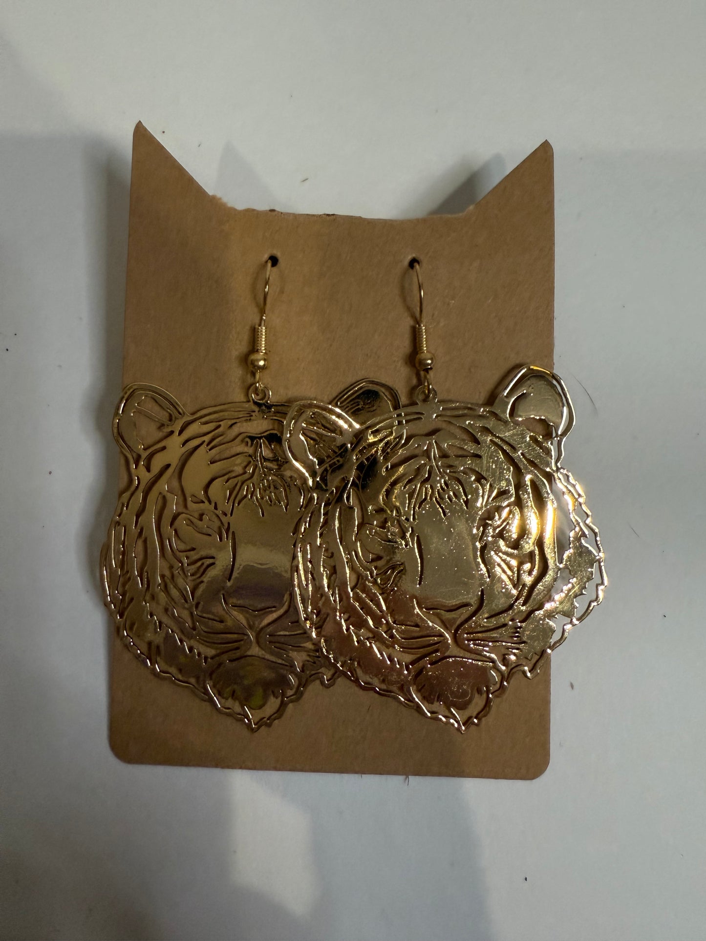 Auburn Tiger’s Gold Metal Earrings - Triple Charm Boutique