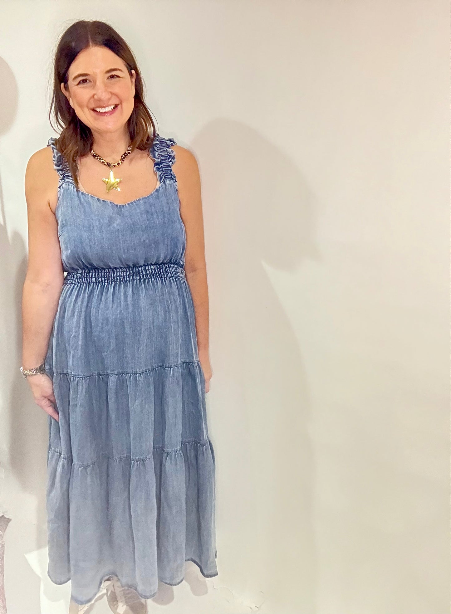 The Denim Midi Dress