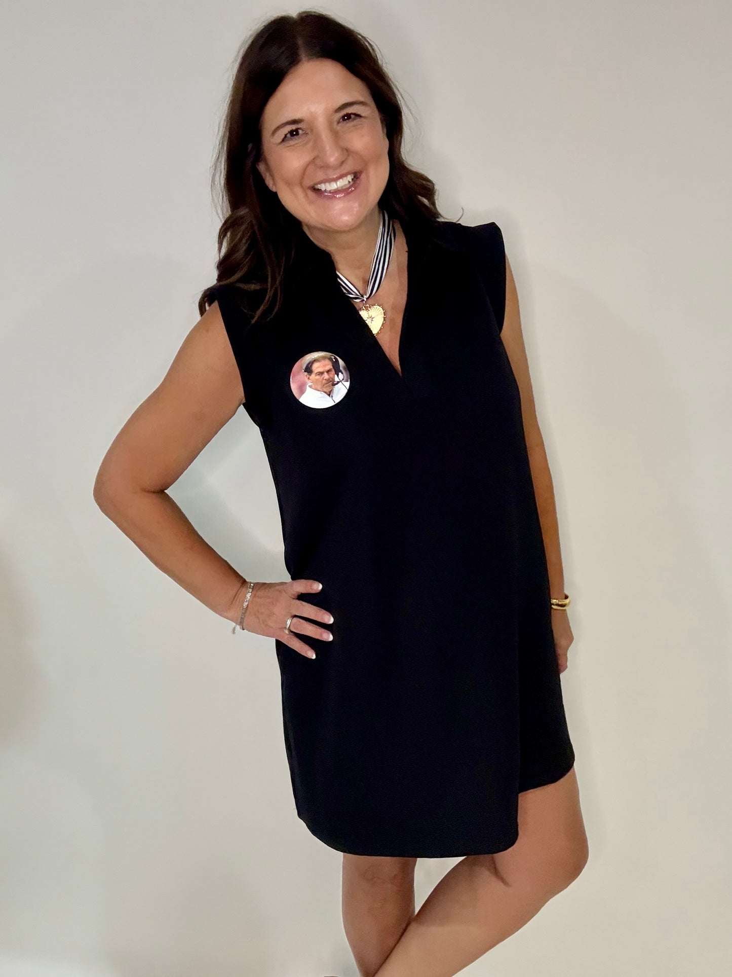 The Country Club Collar Dress in Black - Triple Charm Boutique