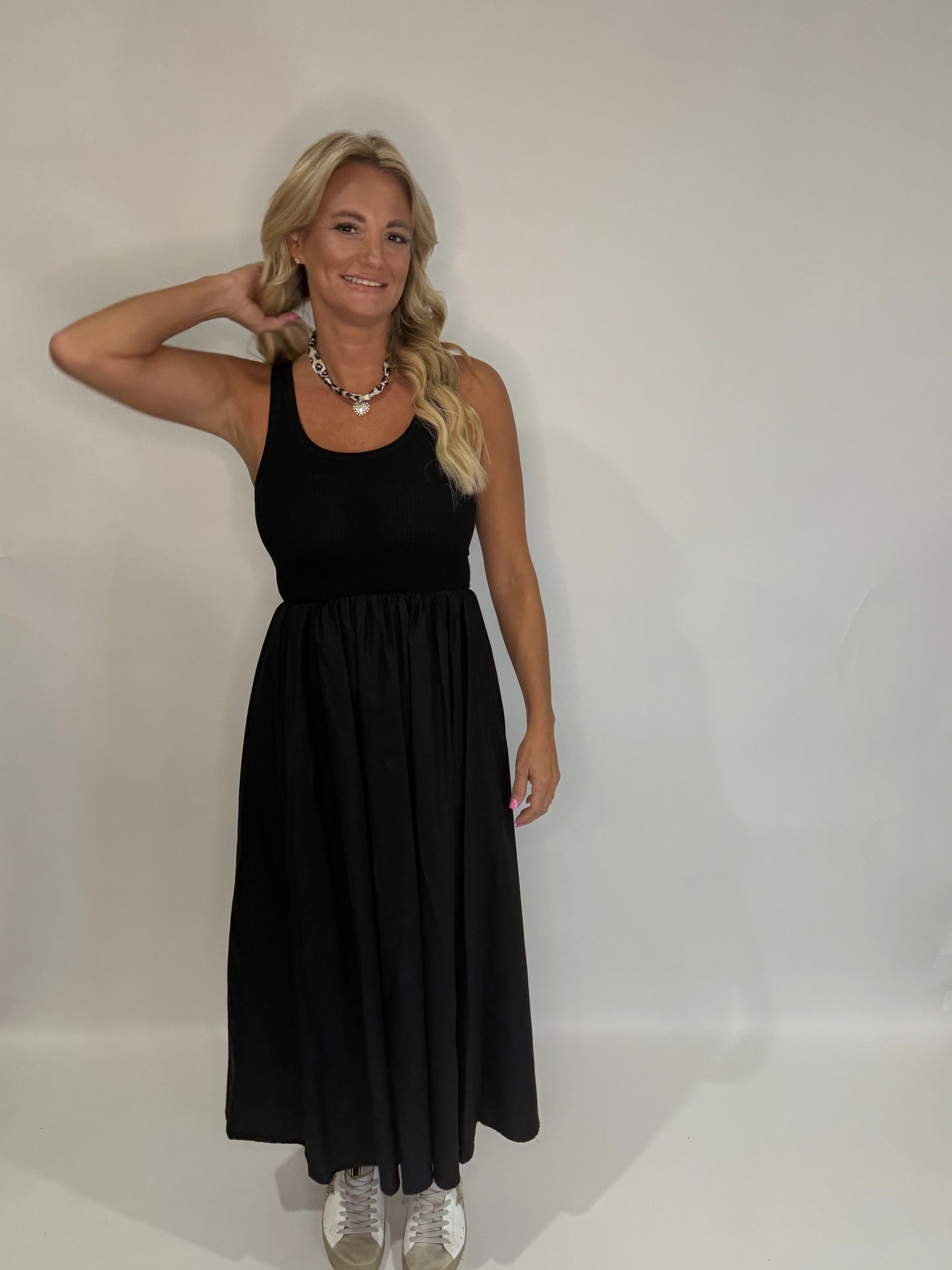 The Black Tank Midi Dress