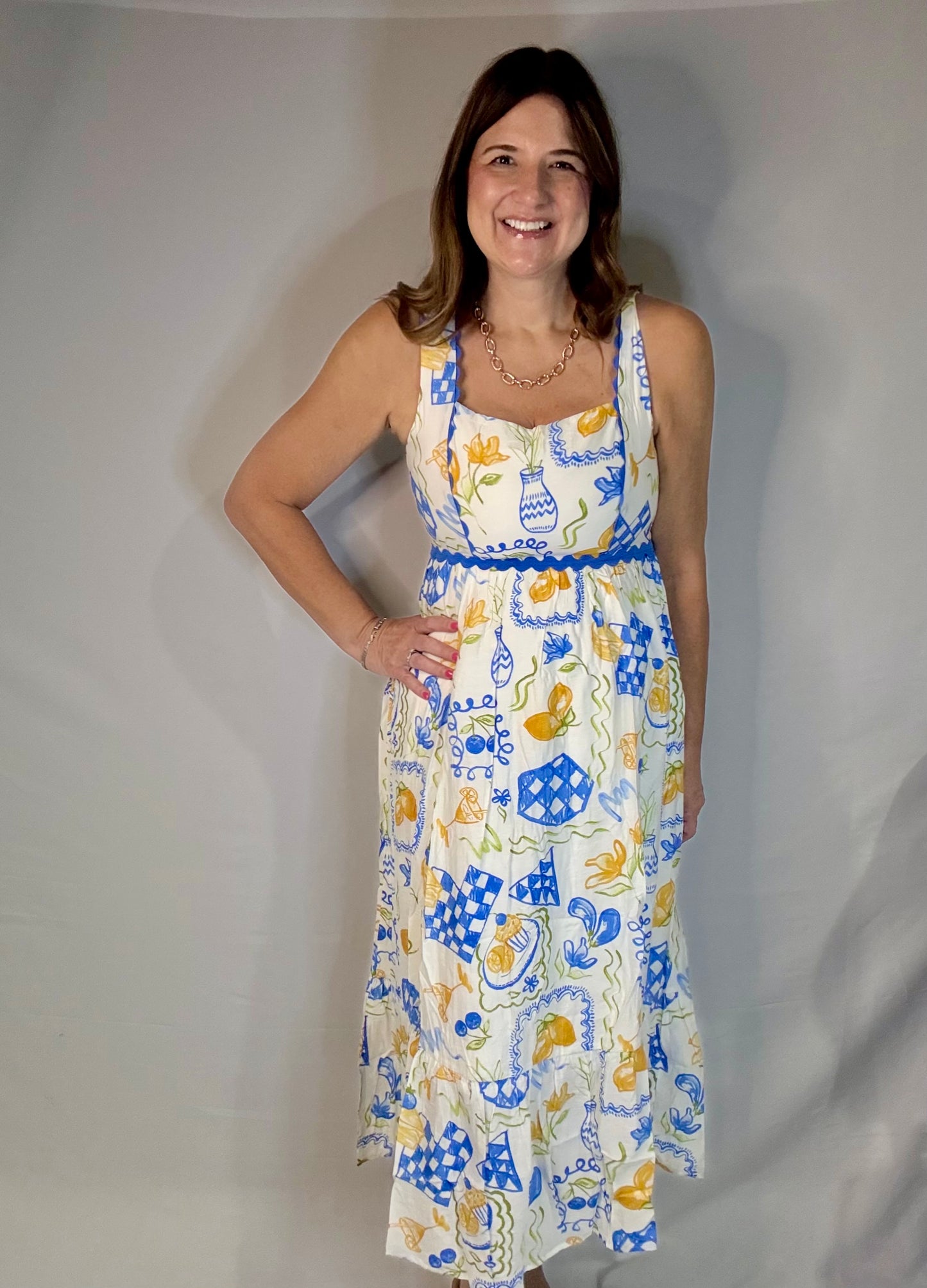 The Lemon Cupcake Midi Dress - Triple Charm Boutique