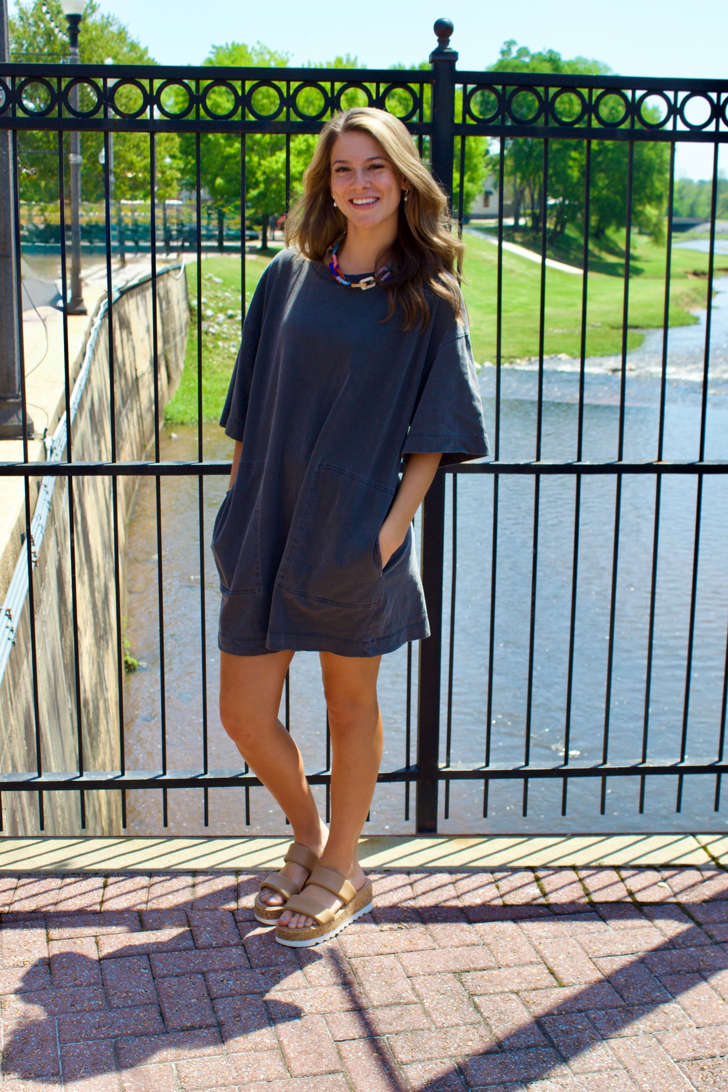 The Short Sleeve Relaxed Fit Black Dress - Triple Charm Boutique
