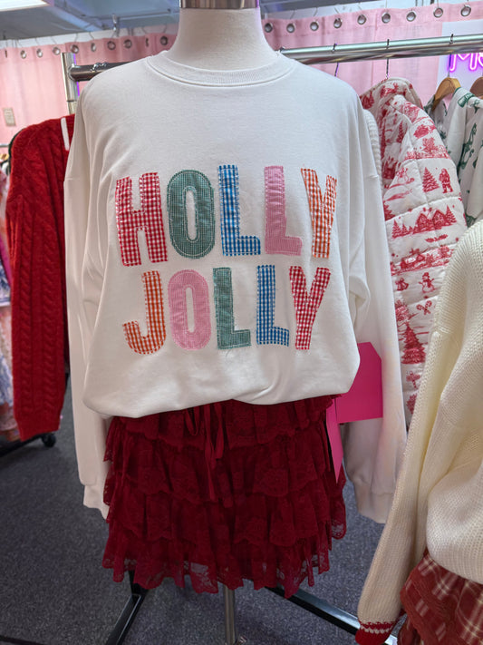 The Holly Jolly Gingham Sweatshirt