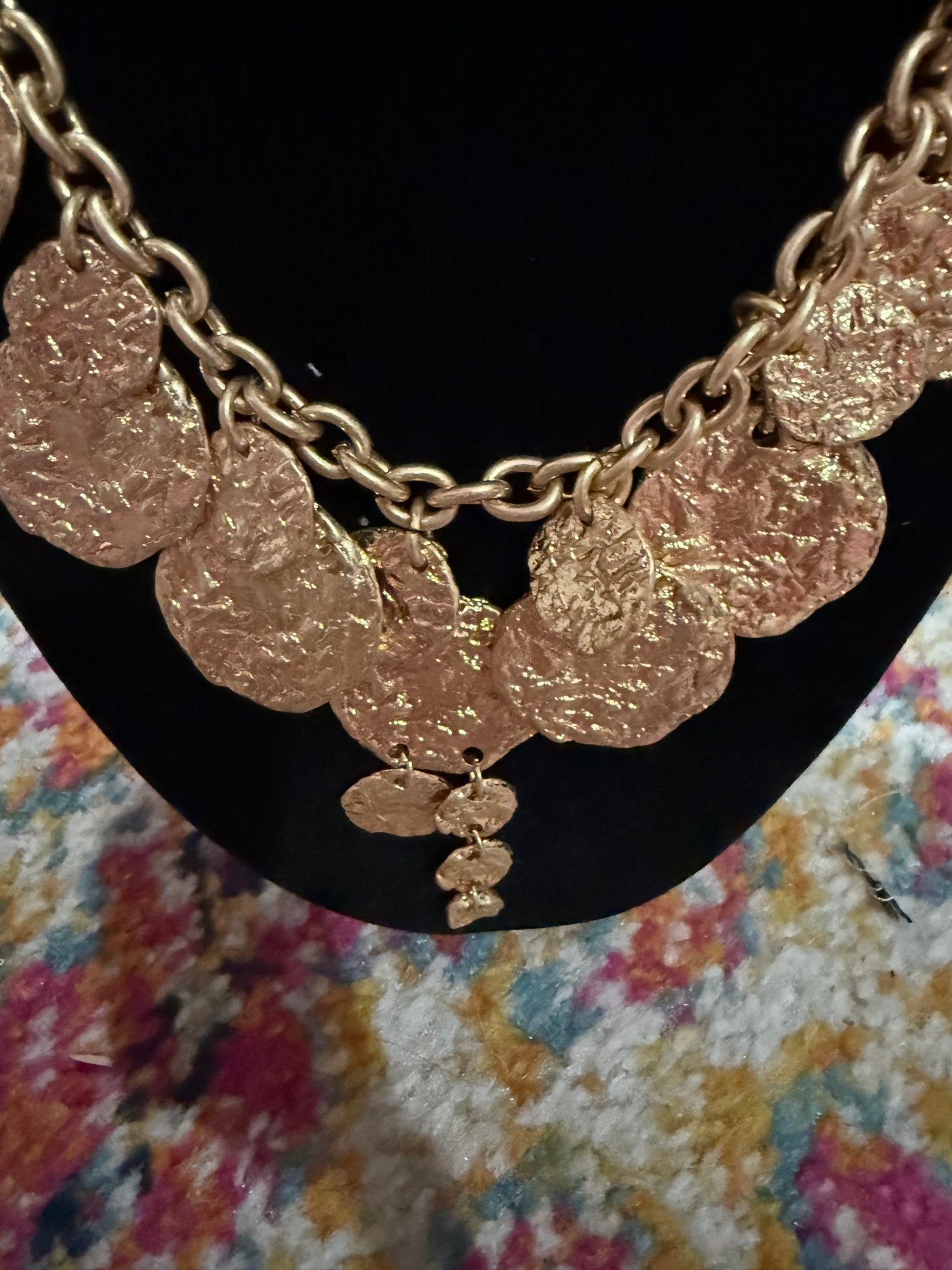 The Gold Tiered Statement Necklace - Triple Charm Boutique