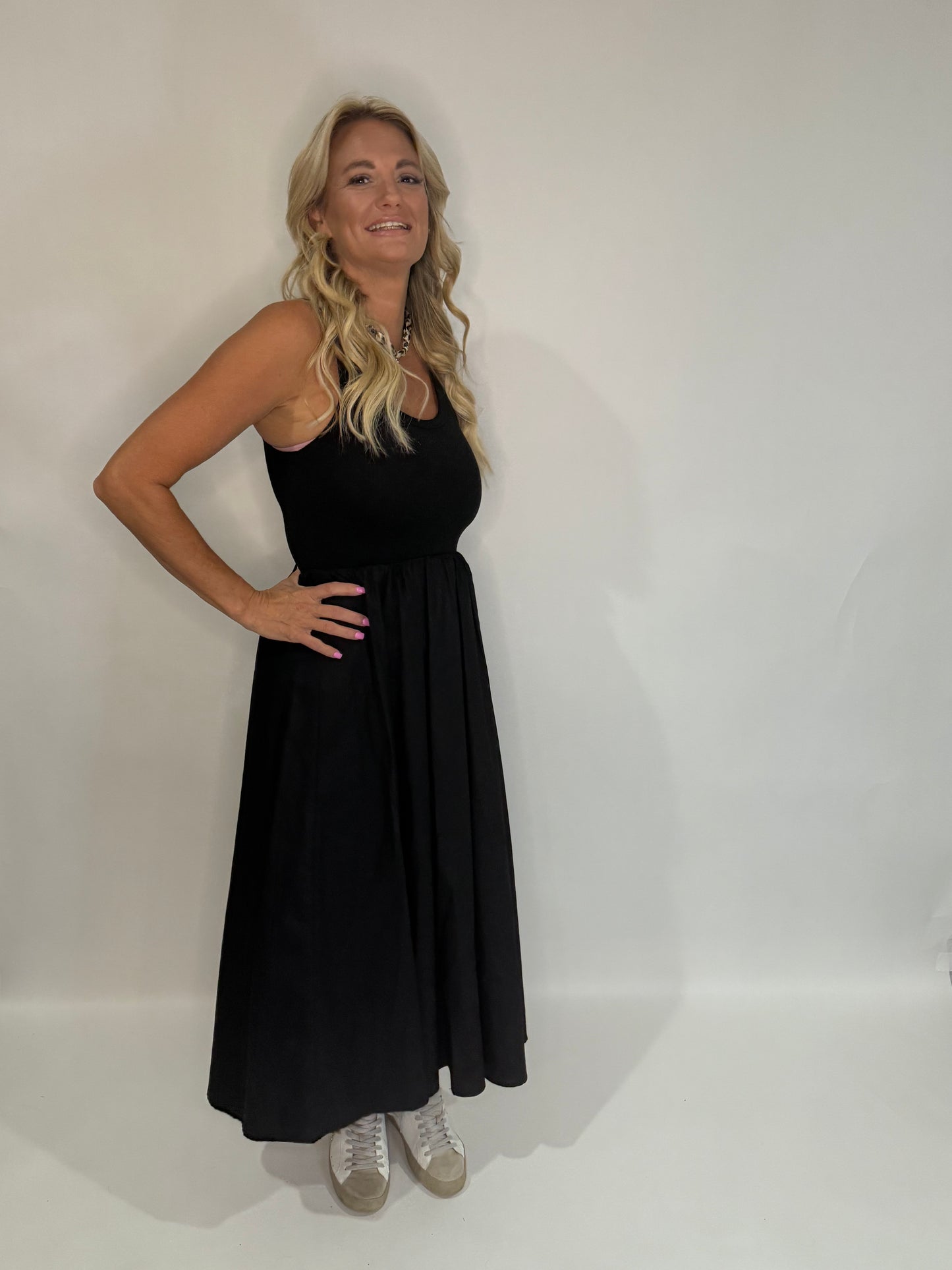 The Black Tank Midi Dress