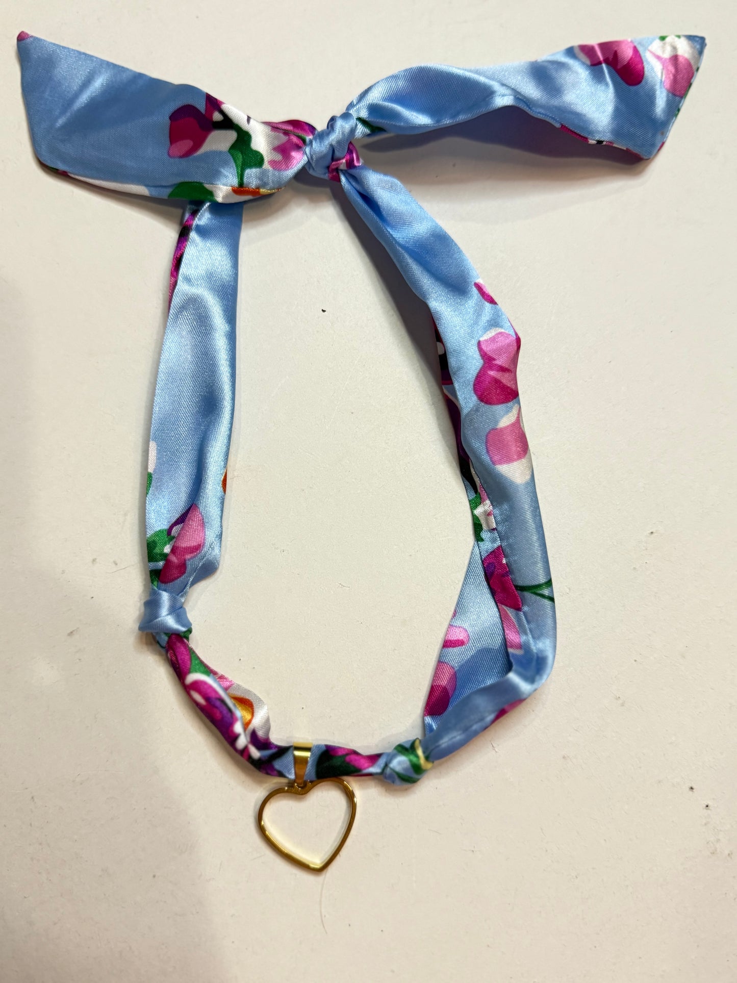 The Turquoise & Pink Scarf Necklace