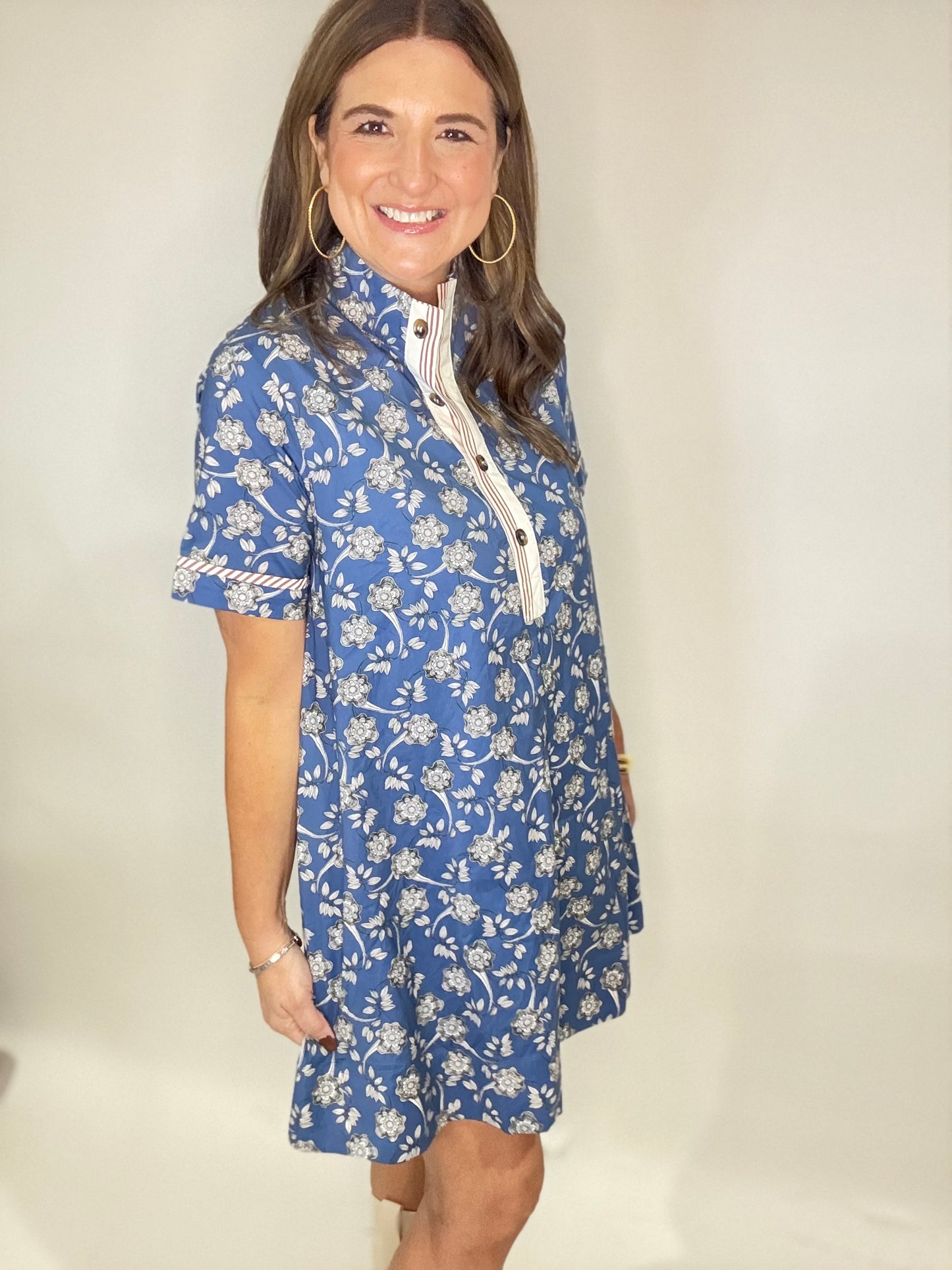 The Blue Bird Floral Mini Dress