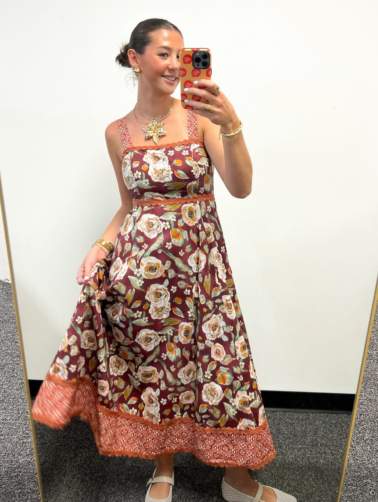 The Funky Fall Midi Dress - Triple Charm Boutique