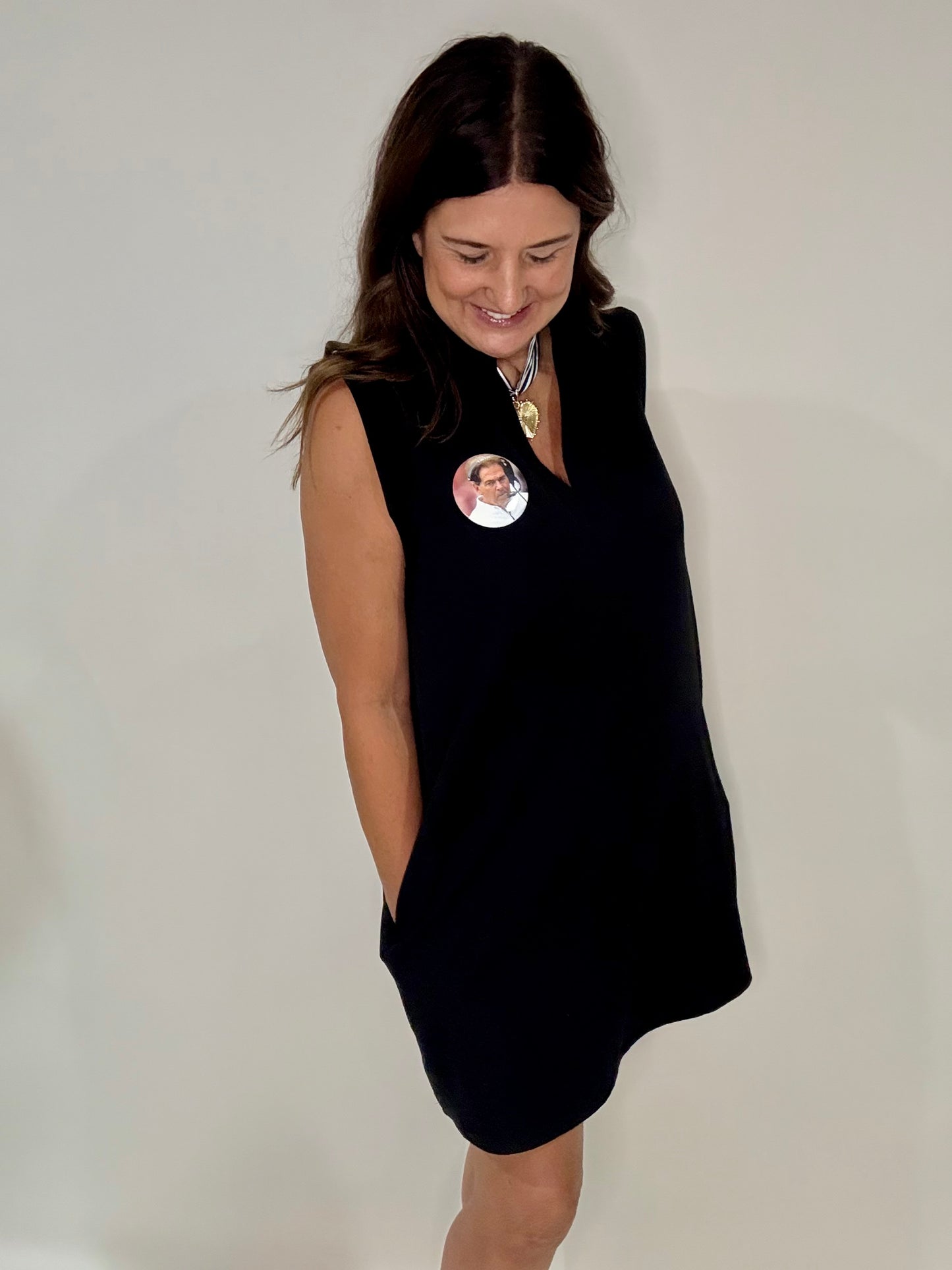 The Country Club Collar Dress in Black - Triple Charm Boutique