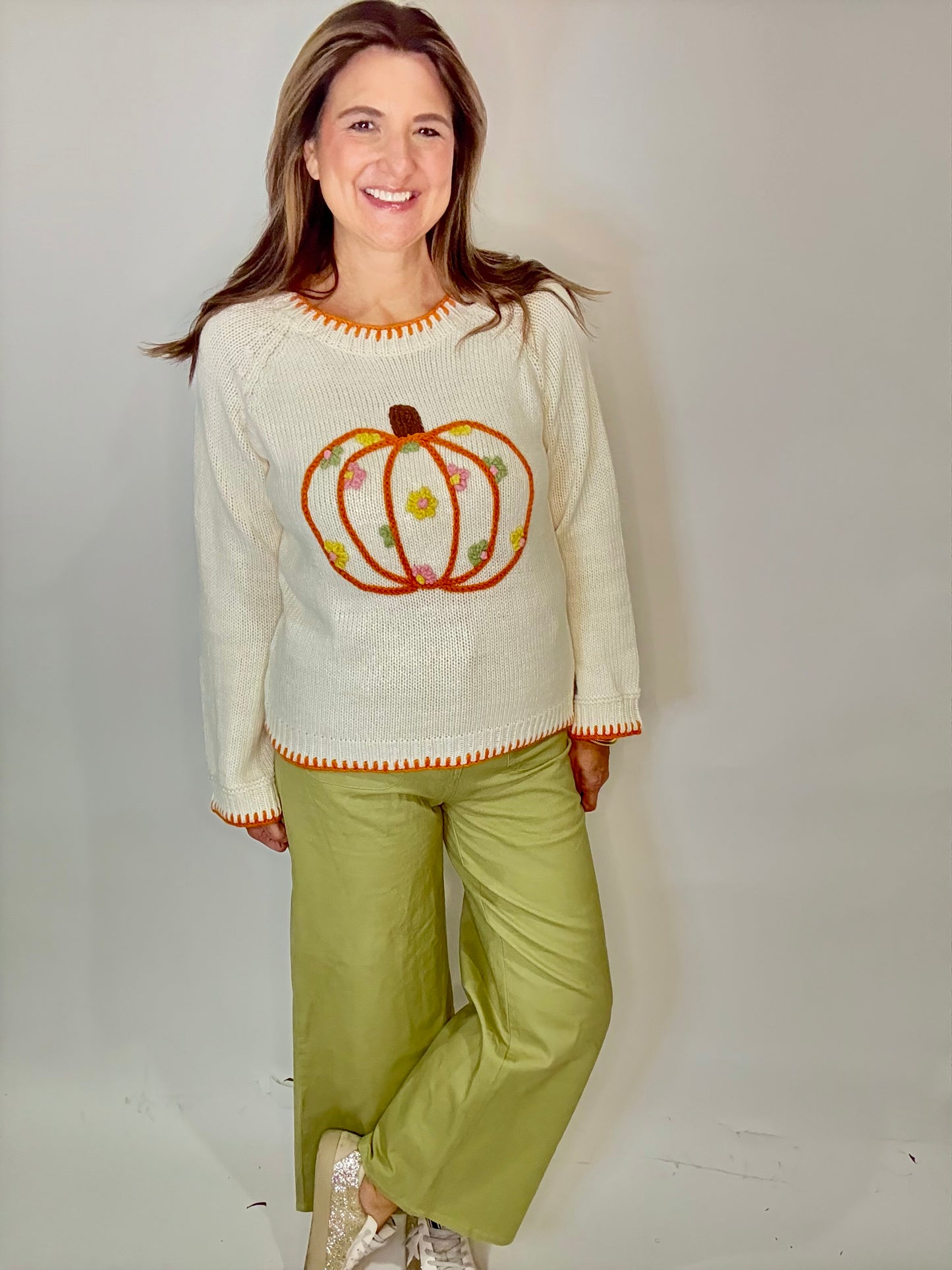 The Hand Stitched Pumpkin Sweater