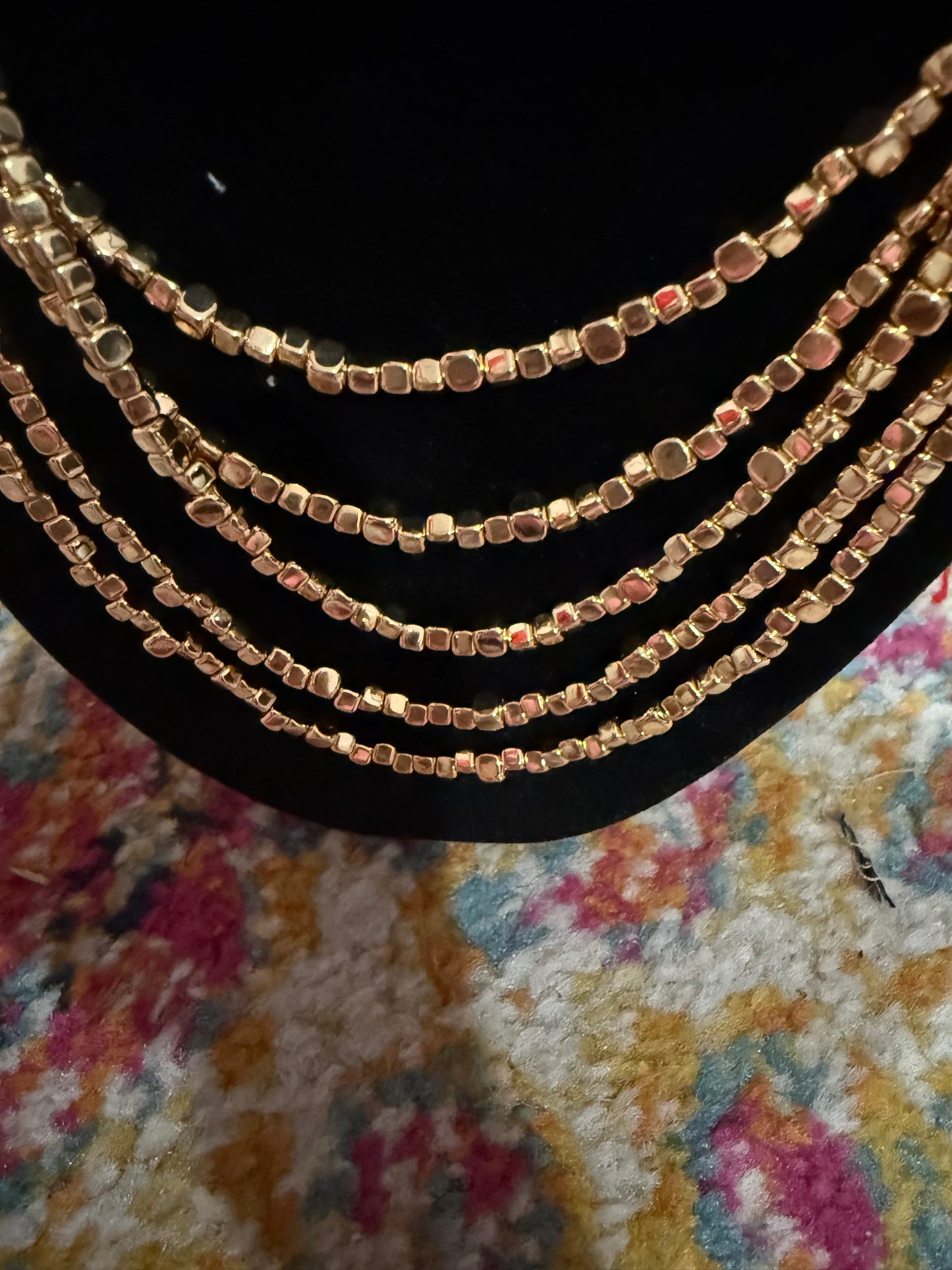 The Gold Multi Strand Statement Necklace
