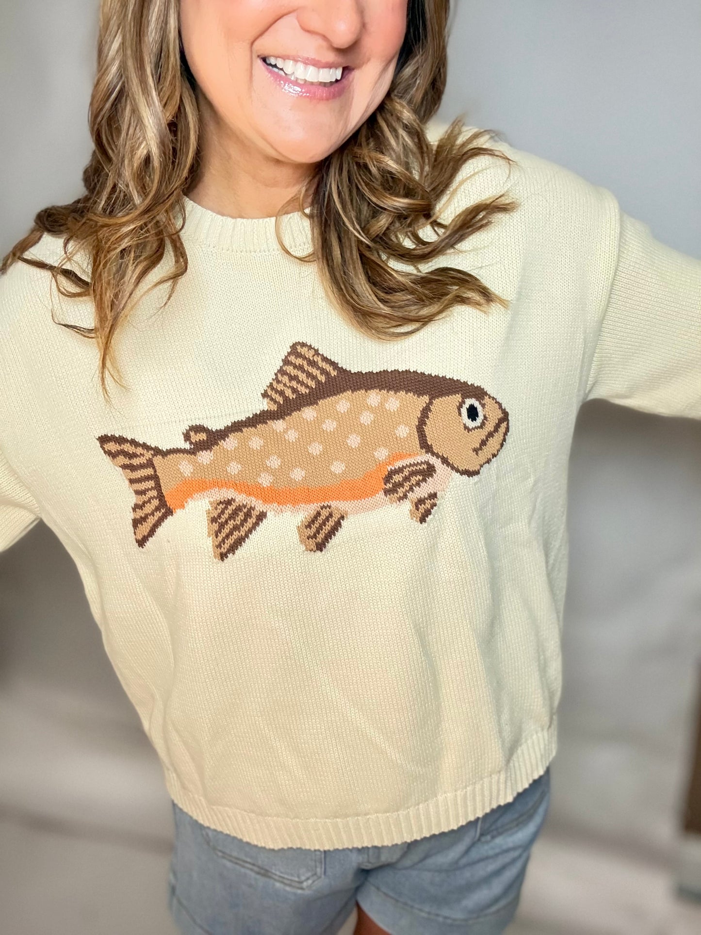 The Gone Fishing Sweater - Triple Charm Boutique