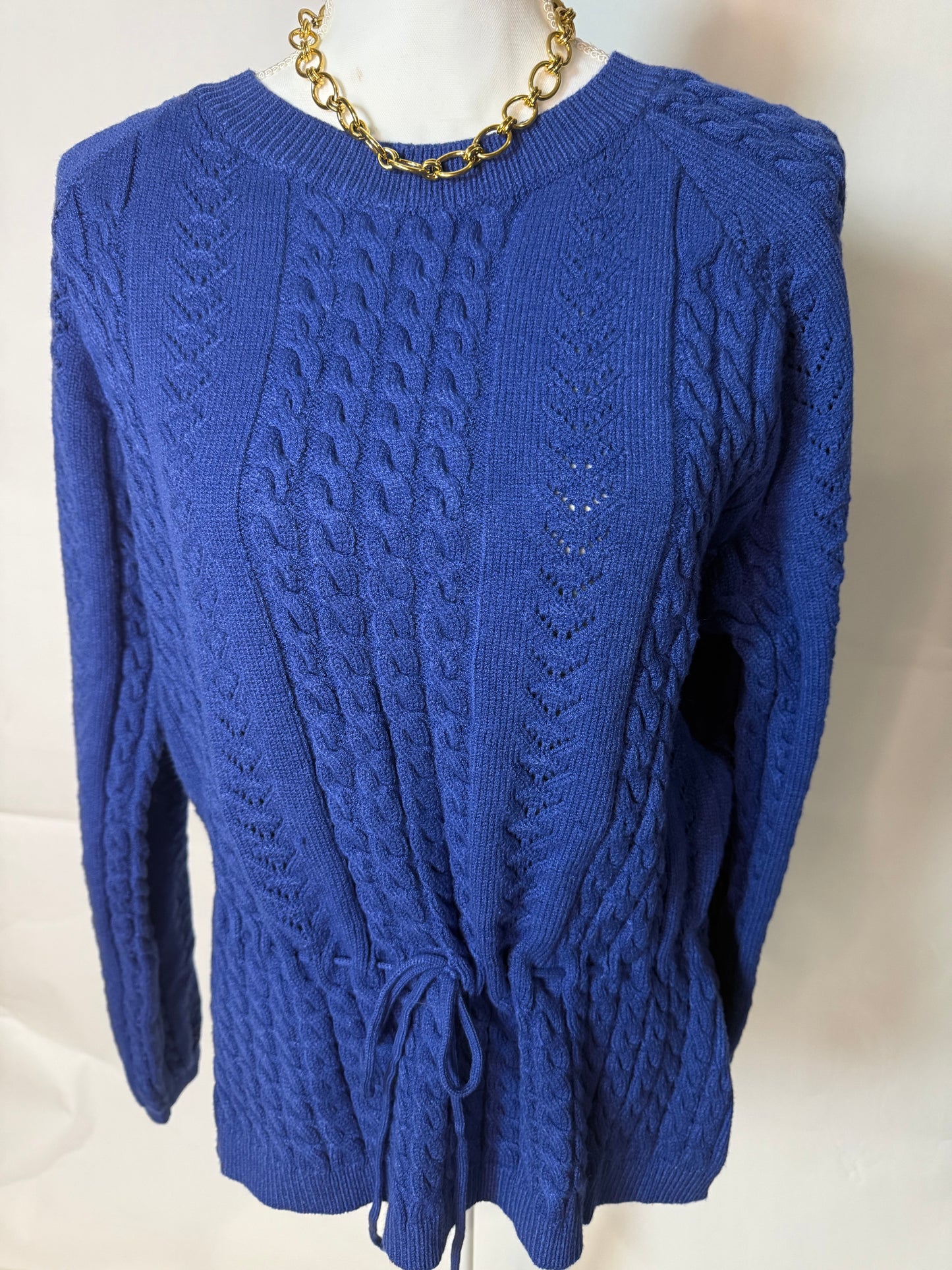 The Purple Tie Waist Sweater