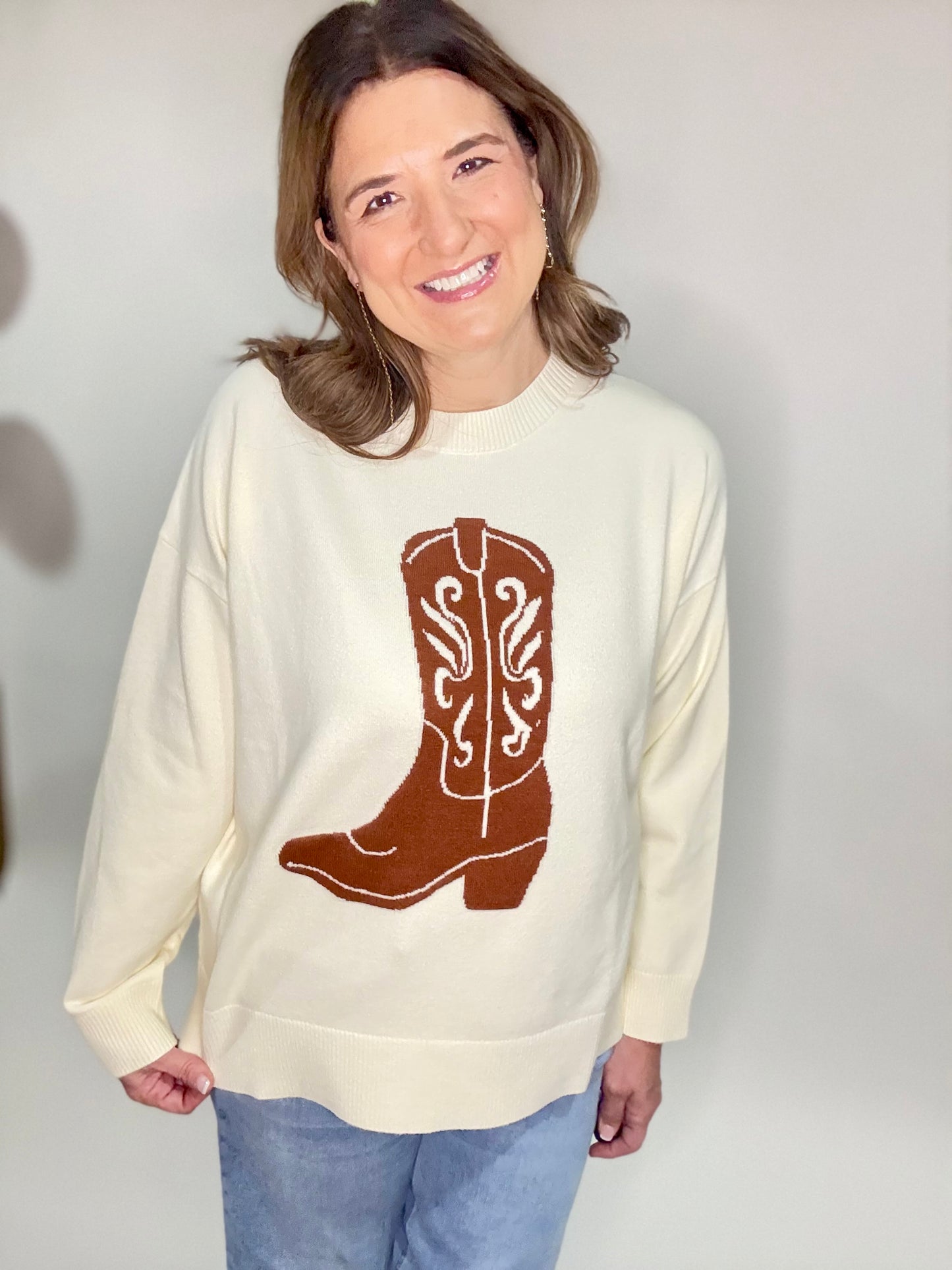The Cowboy Boot Comfy Sweater