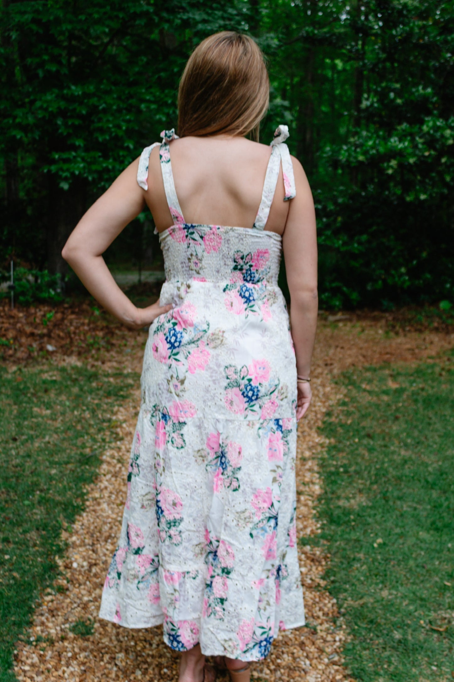 The Enchanting Floral Embroidered Dress - Triple Charm Boutique