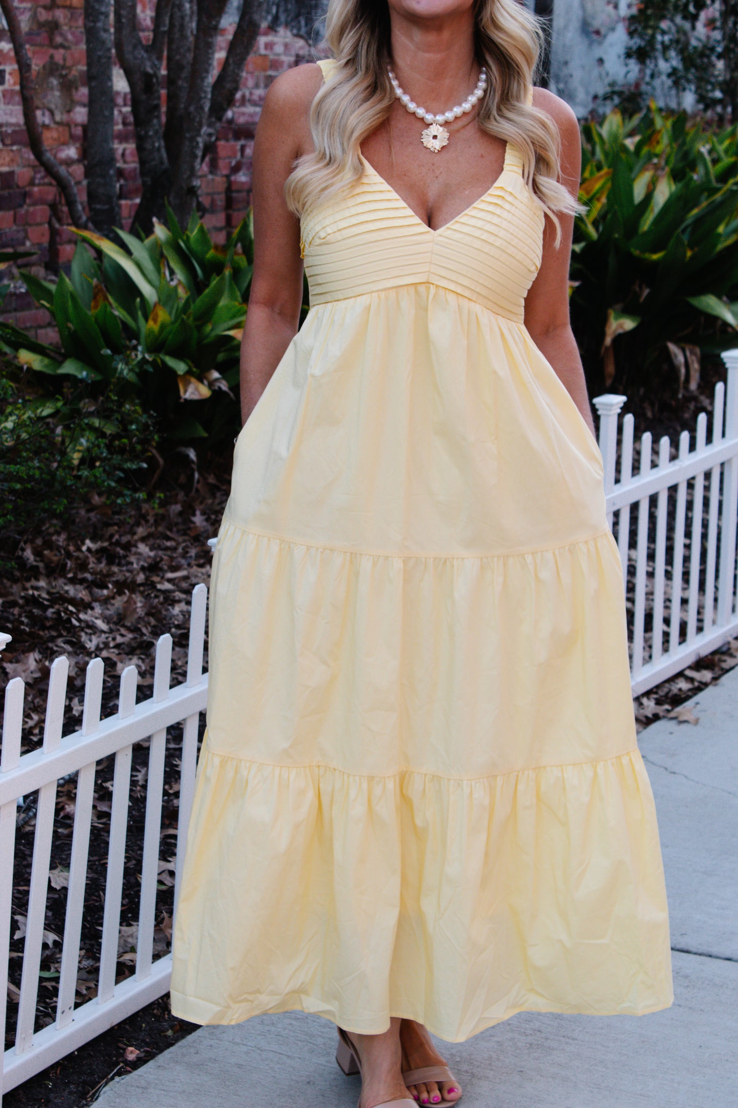Yellow Coastal Maxi Dress - Triple Charm Boutique