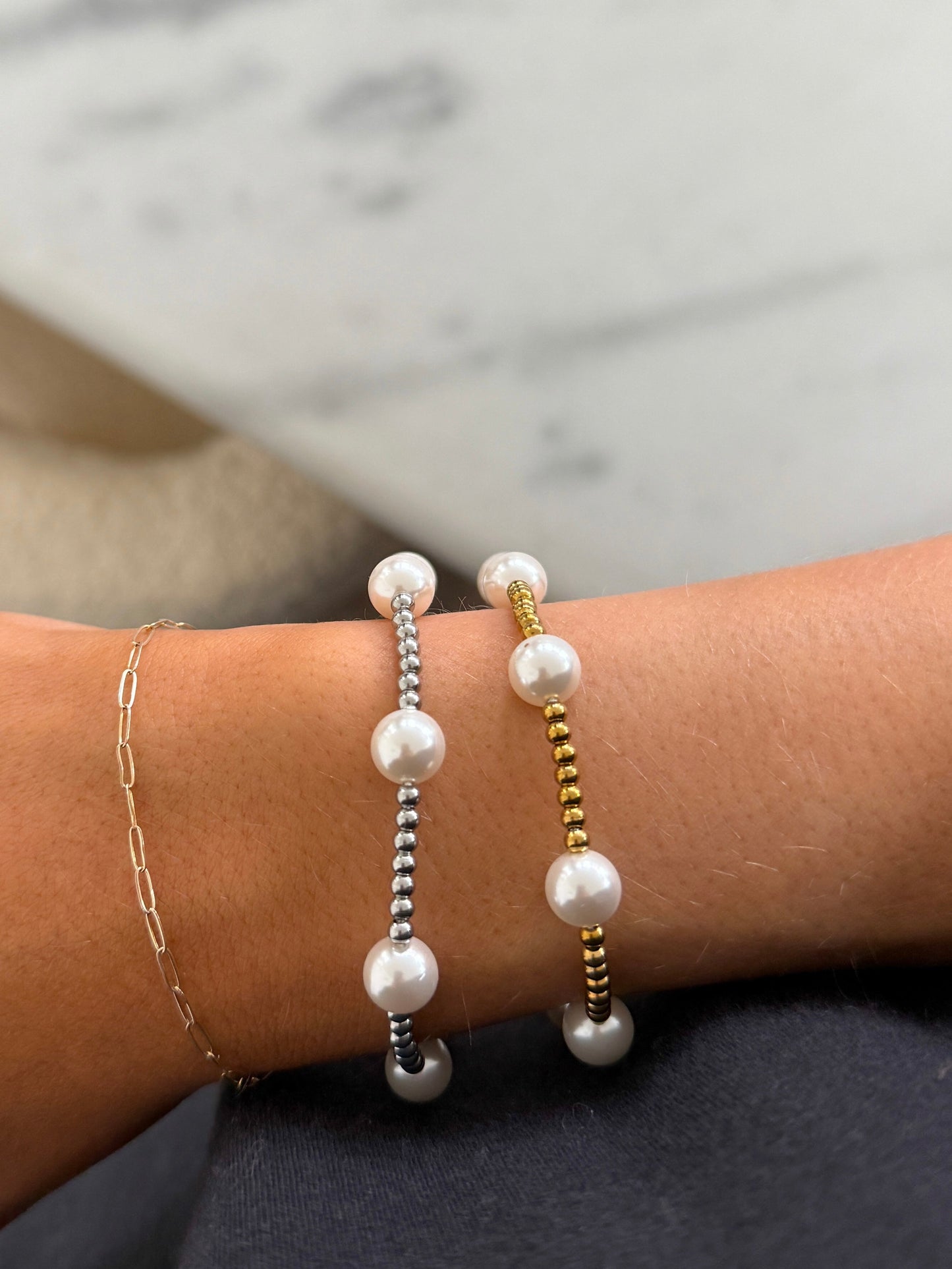 PEARL BEADED BRACELETS - Triple Charm Boutique