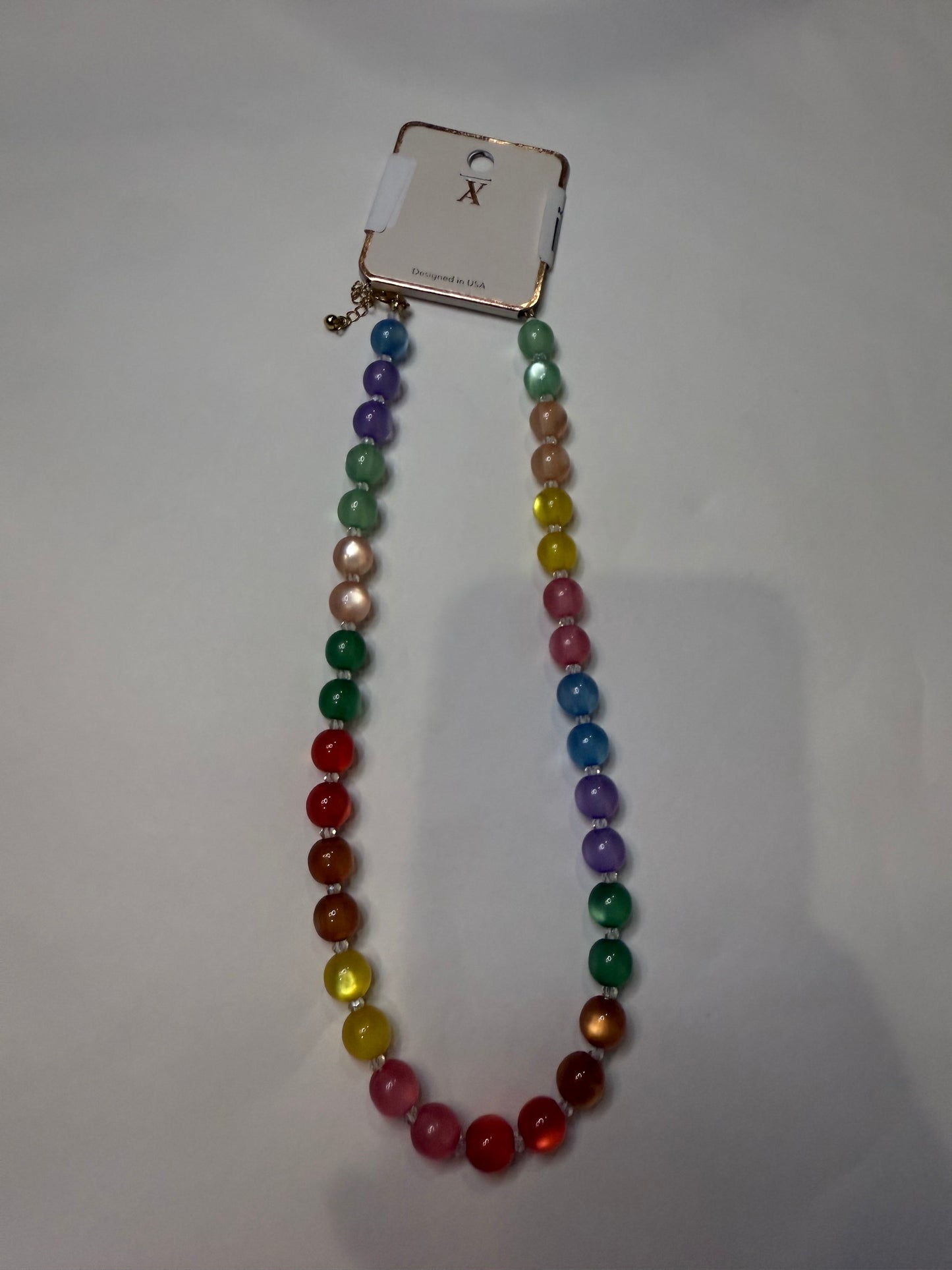 Multicolored Marble Clasp Necklace - Triple Charm Boutique
