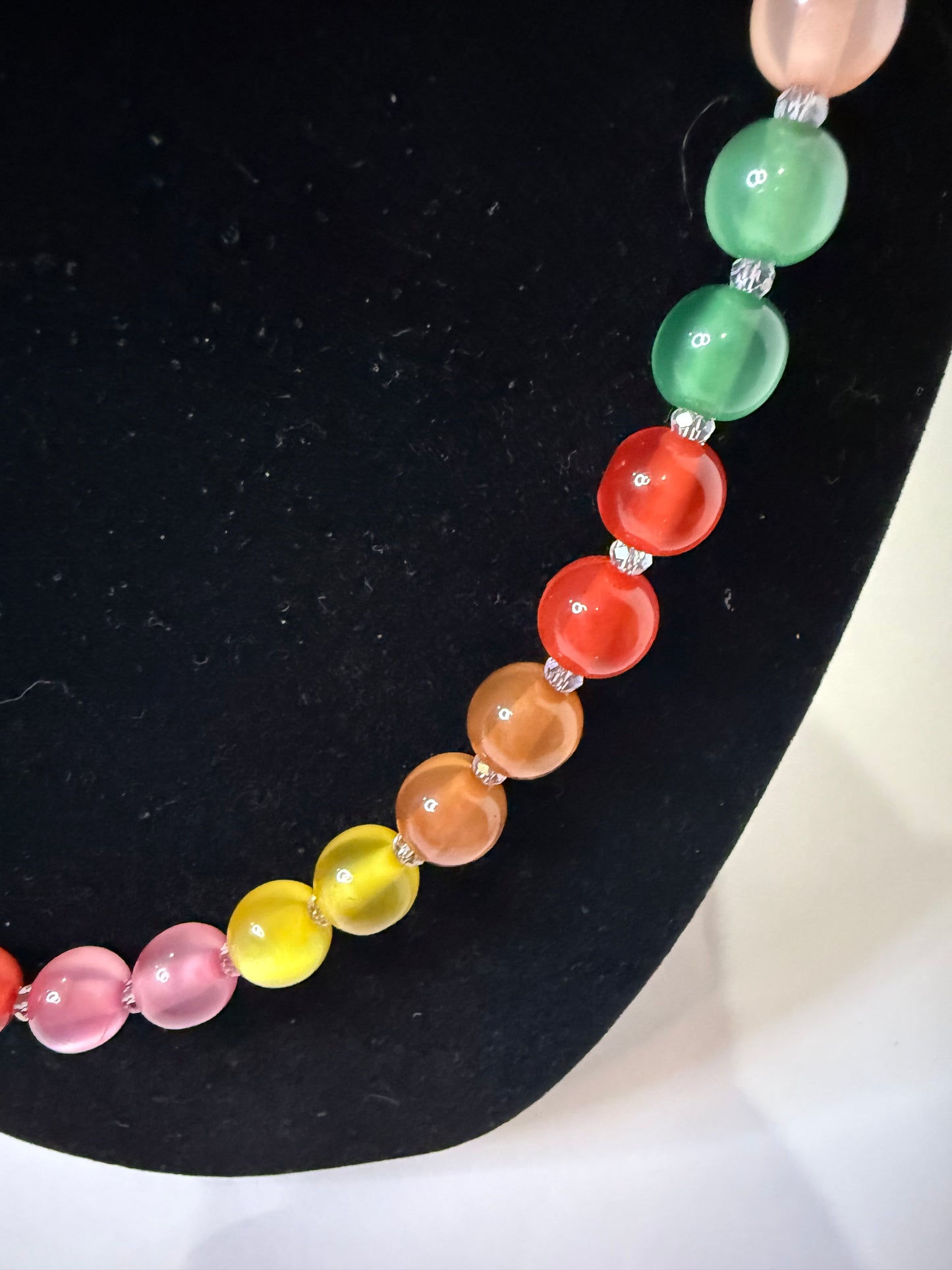 Multicolored Marble Clasp Necklace - Triple Charm Boutique