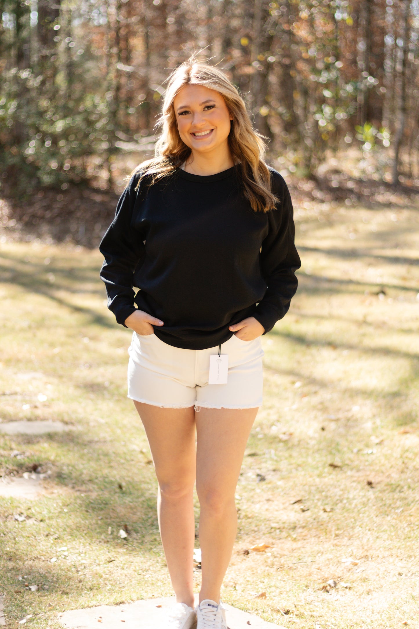 White Denim High Waisted Everyday Shorts - Triple Charm Boutique