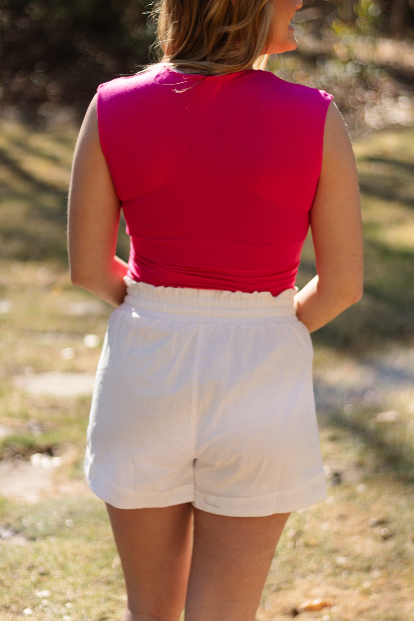 I'm So Dressy White Linen Tie Shorts - Triple Charm Boutique