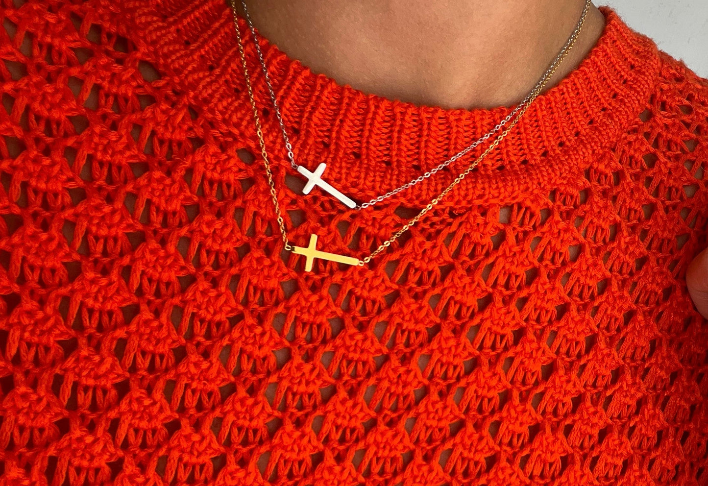 MEDIUM CROSS NECKLACE - Triple Charm Boutique
