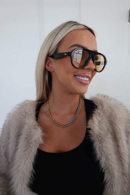 TWO TONED CHAIN NECKLACE - Triple Charm Boutique