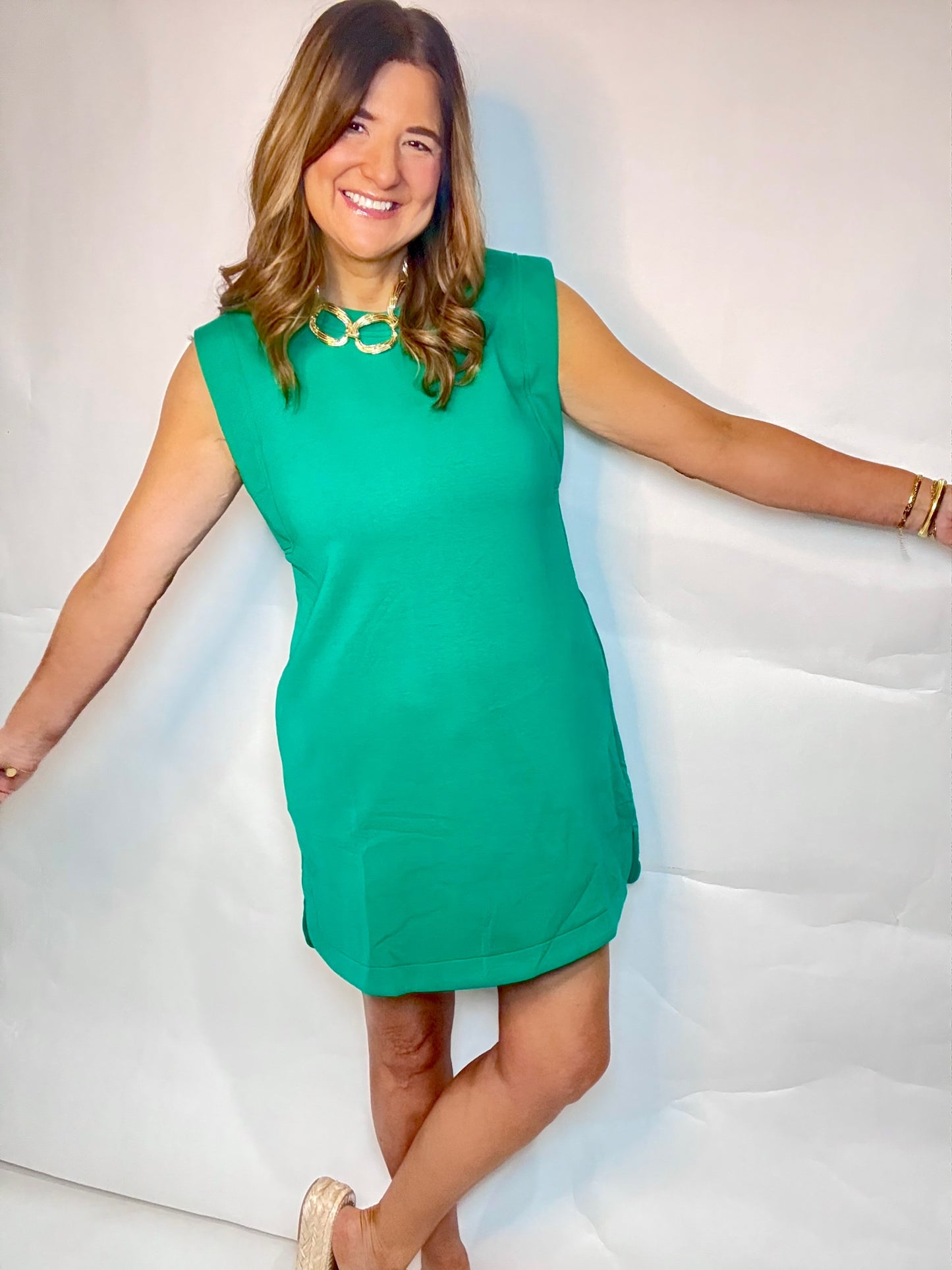 The Green Scuba Mini Dress