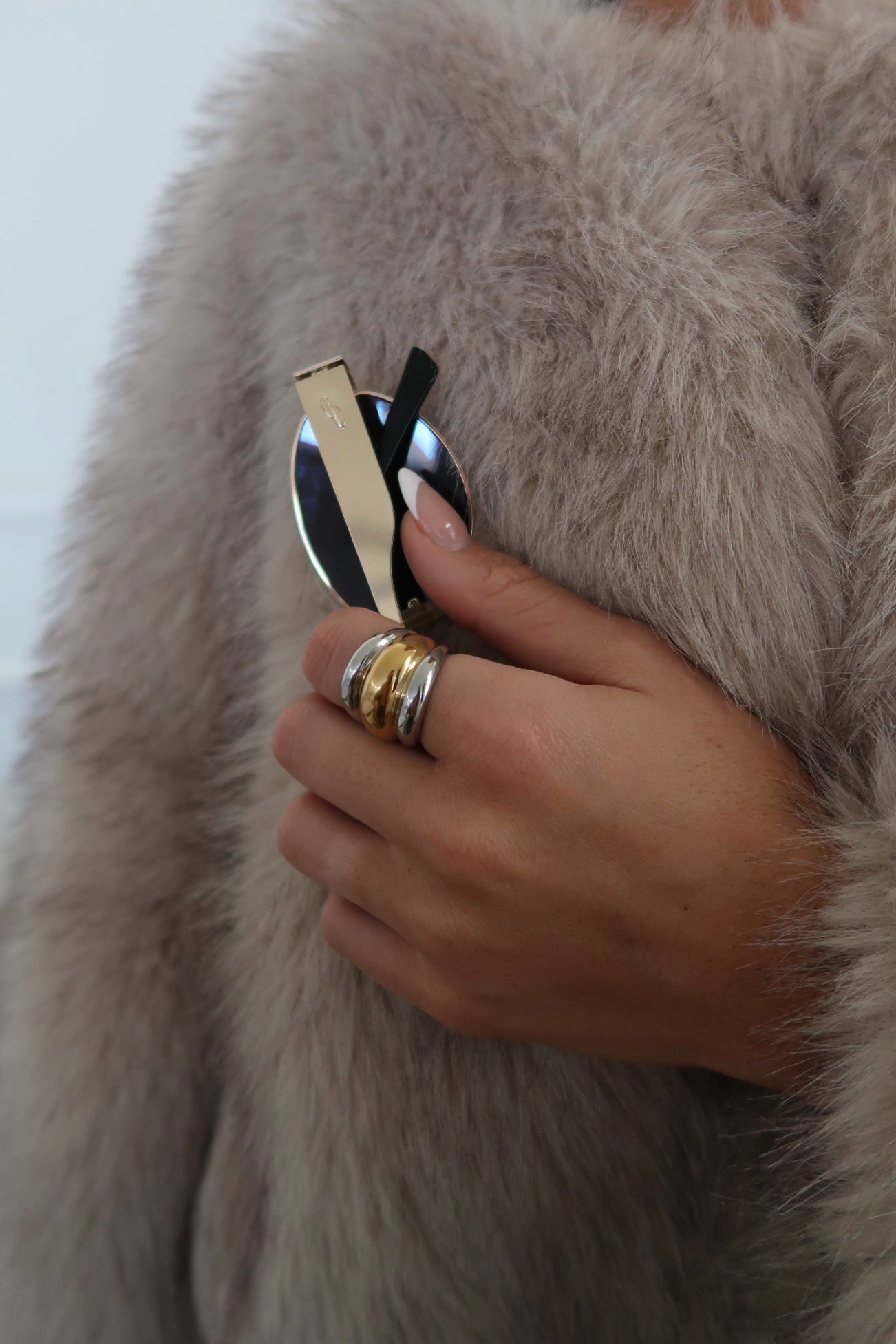 TWO TONED DOME RING ￼ - Triple Charm Boutique