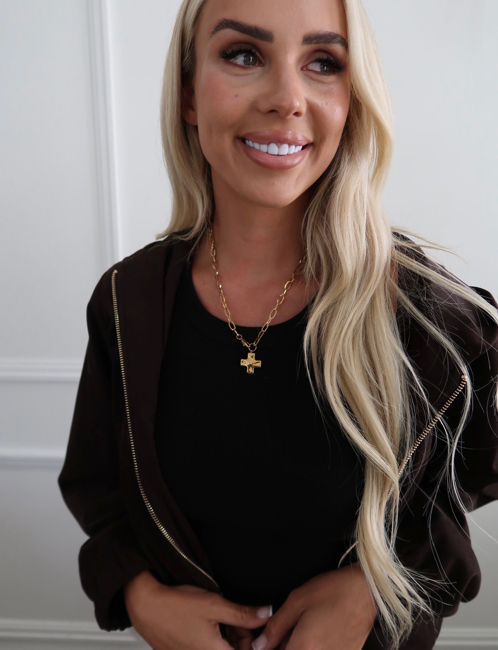PAPERCLIP CROSS NECKLACE ￼ - Triple Charm Boutique