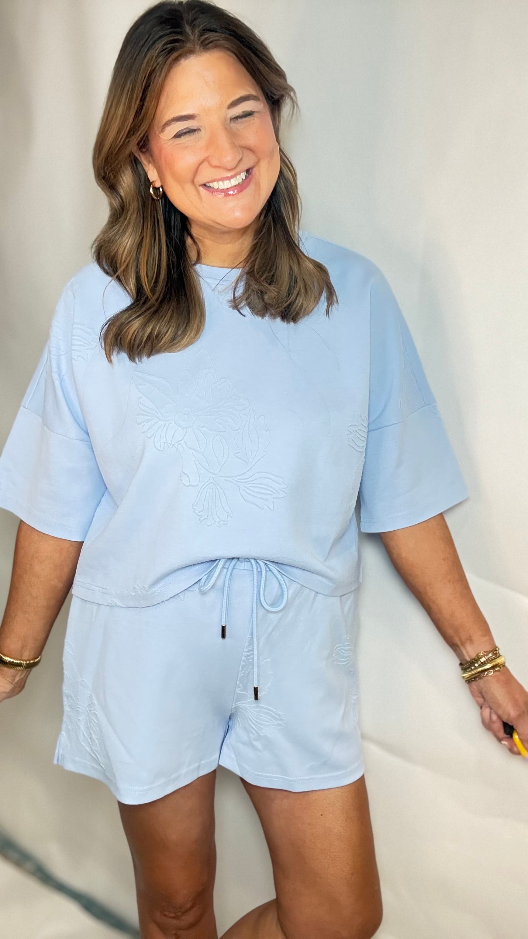 The Savanna Blue Floral Set - Triple Charm Boutique