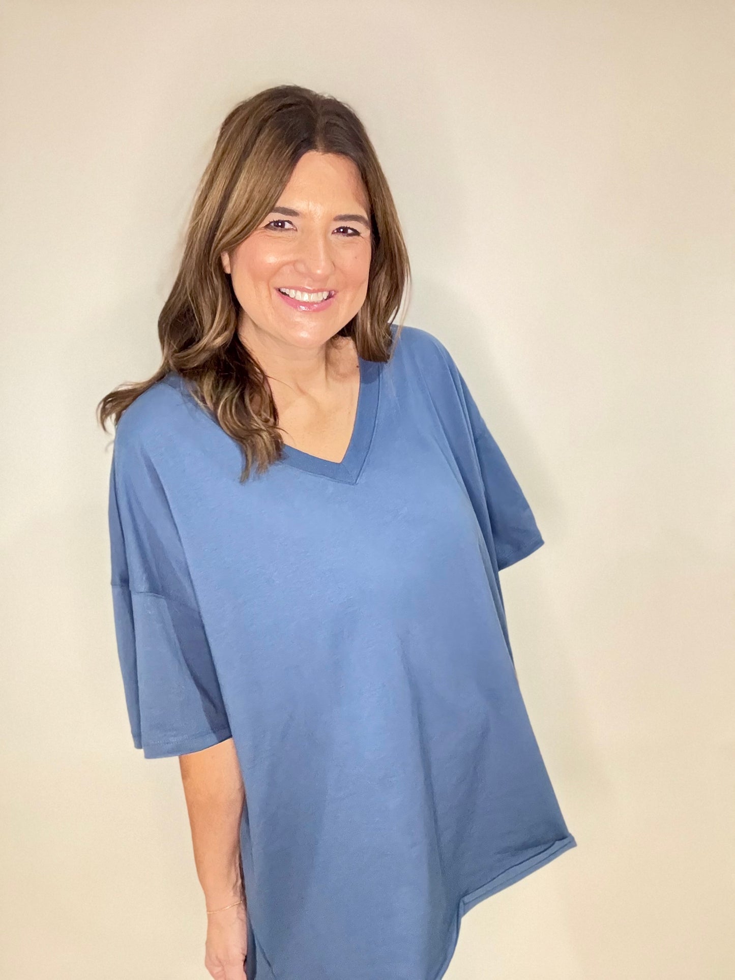 The Blue Biker Shorts Set