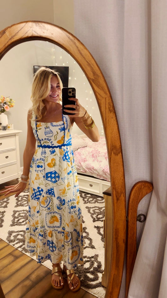 The Lemon Cupcake Midi Dress - Triple Charm Boutique