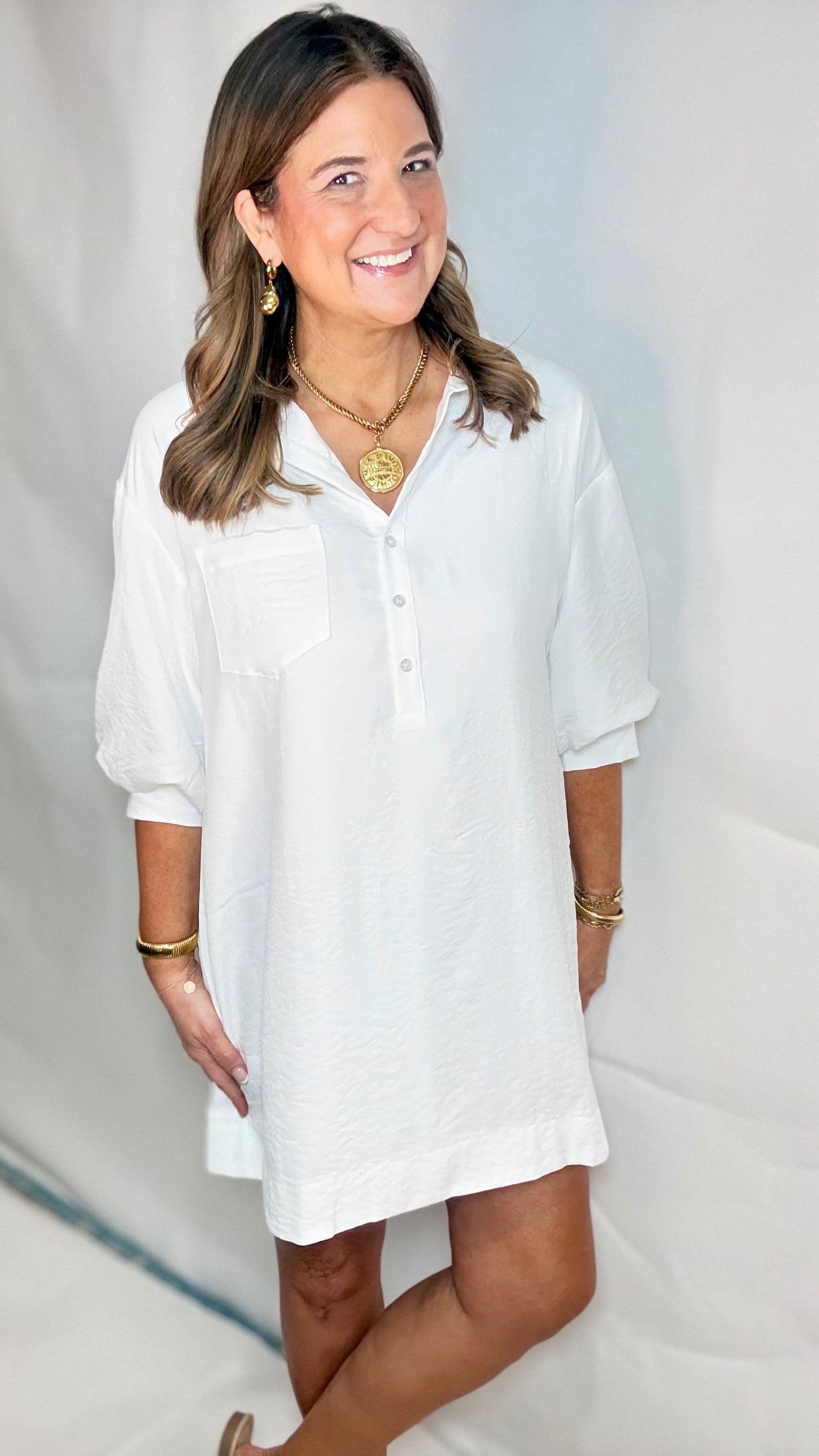 The Madison White Dress - Triple Charm Boutique