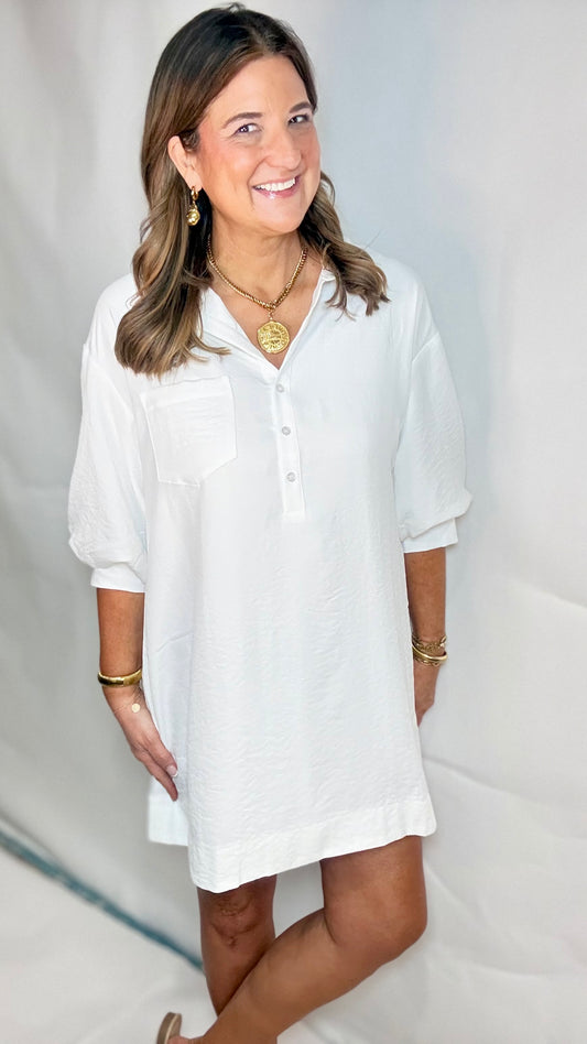 The Madison White Dress - Triple Charm Boutique