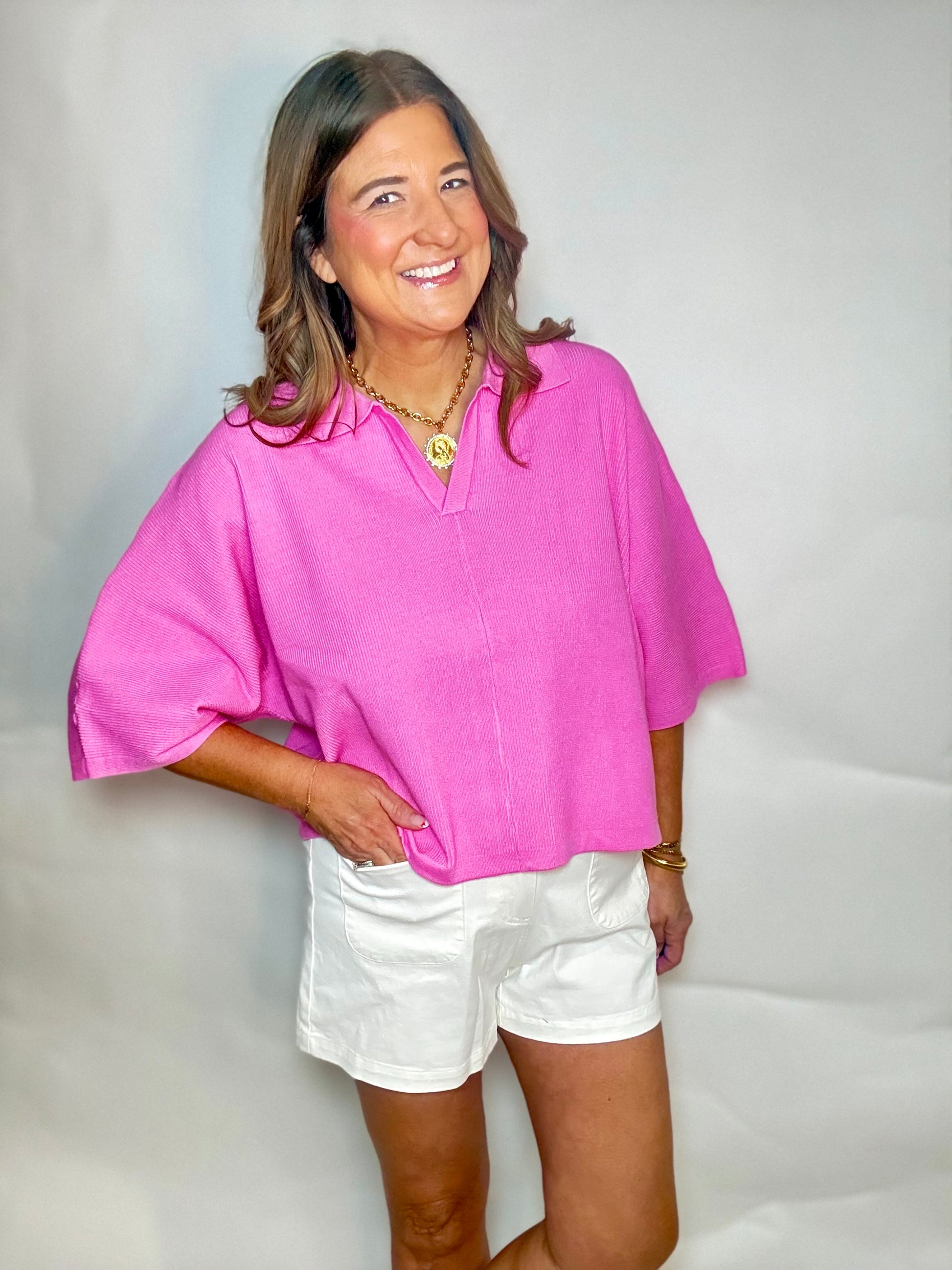The Perfect Pink Bell Sweater - Triple Charm Boutique