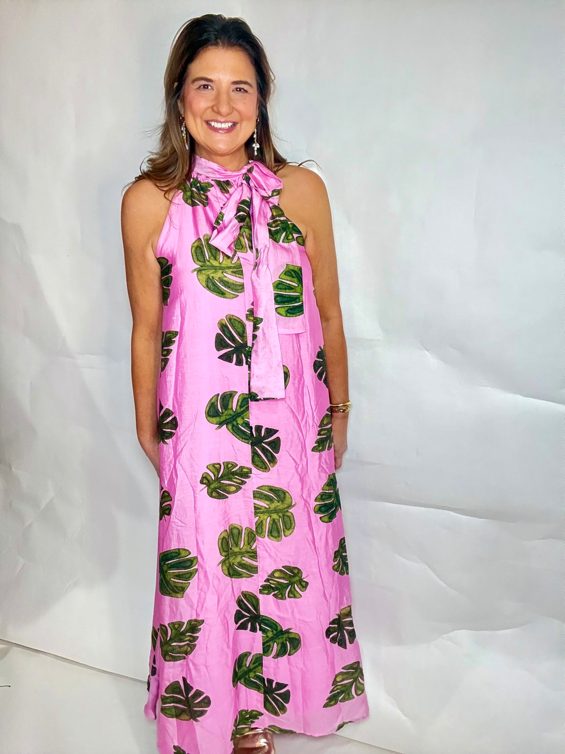 Palm Breeze Dress - Triple Charm Boutique