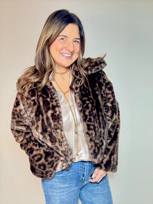 The Soft Leopard Fur Coat